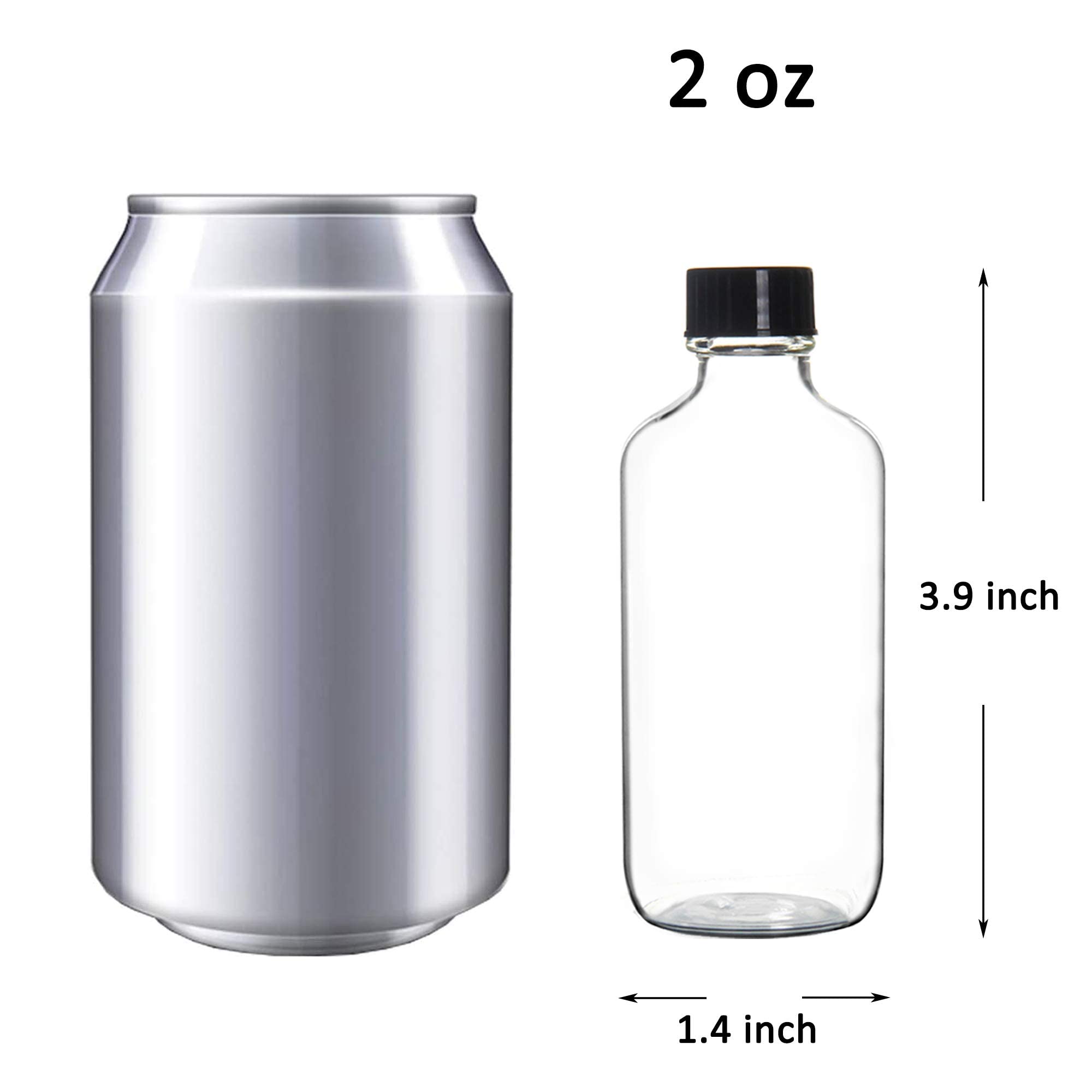 Youngever 16 Pack 2oz Empty Glass Bottles with Lids - Refillable Containers for Essential Oils, Vanilla Extract, DIY Beauty & Crafts - Perfect for Aromatherapy, Homemade Spices & Gift Packaging