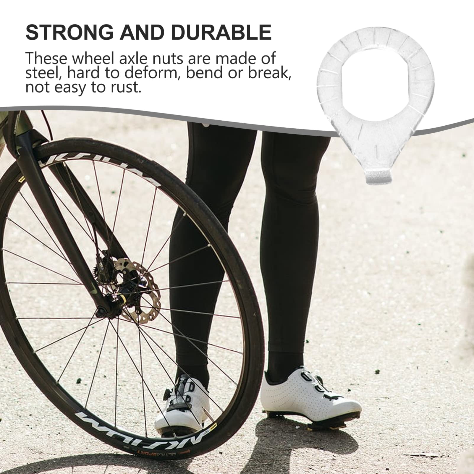 INOOMP Quick Release Bicycle Skewer Nut Set - Durable Steel Axle Nut for Motorized Bikes, Scooters & Electric Bikes - Perfect for Bike Maintenance, Hub Replacement & Hanger Hook Installation