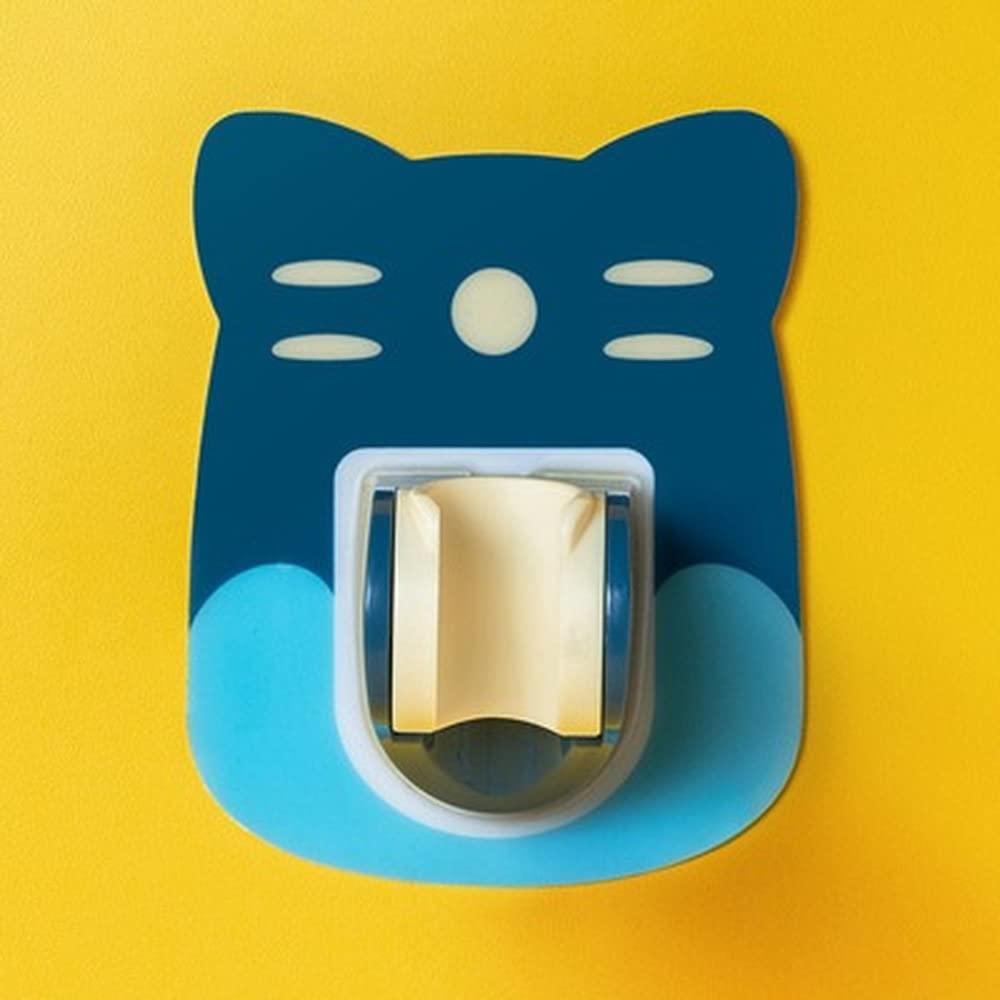 MIEDEON No-Drill Cartoon Shower Holder - Waterproof Adhesive Shower Bracket for Bathroom, Blue | Perfect for Kids' Bathrooms & Rental Apartments