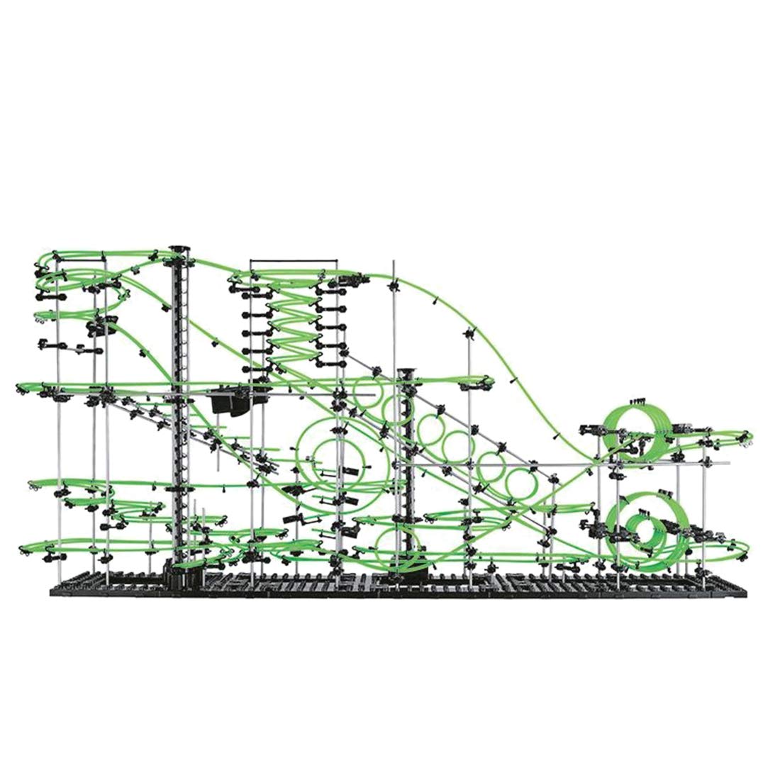 1337 Pieces Marble Run Set with 3 Steel Balls - Glow in The Dark Marble Maze & Roller Coaster Building Kit - STEM Educational Learning Toys for Kids Ages 6-12 - Perfect for Birthday Gifts & Indoor Family Fun Activities