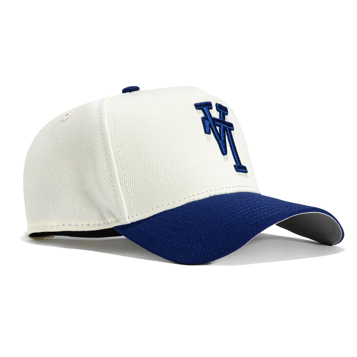 New Era 9Forty A-Frame Los Angeles Dodgers Upside Down Snapback Hat - White & Royal Blue | Official MLB Baseball Cap for Men & Women | Game Day, Streetwear & Casual Fashion Accessory