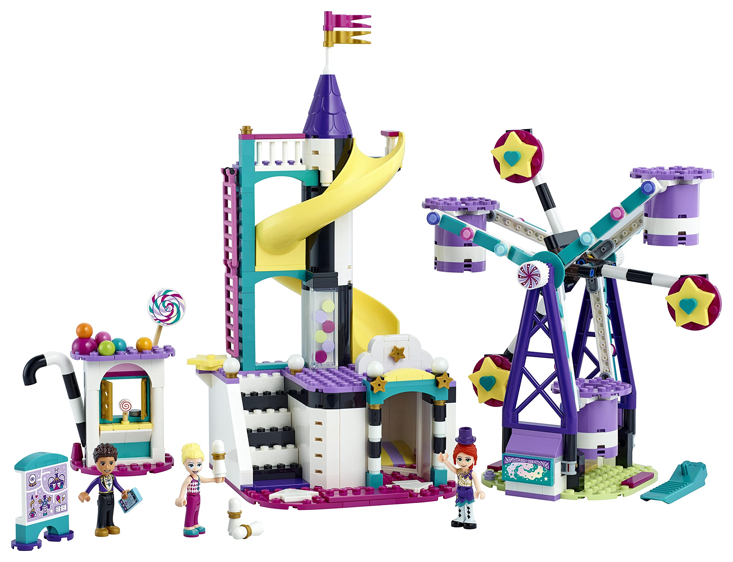 LEGO 41689 Friends La Grande Roue et Le Toboggan Magiques Building Toy Set - Creative Play for Kids, Fun Fairground Theme, Perfect Birthday Gift for Girls & Boys (Great for Imaginative Play & Room Decor)