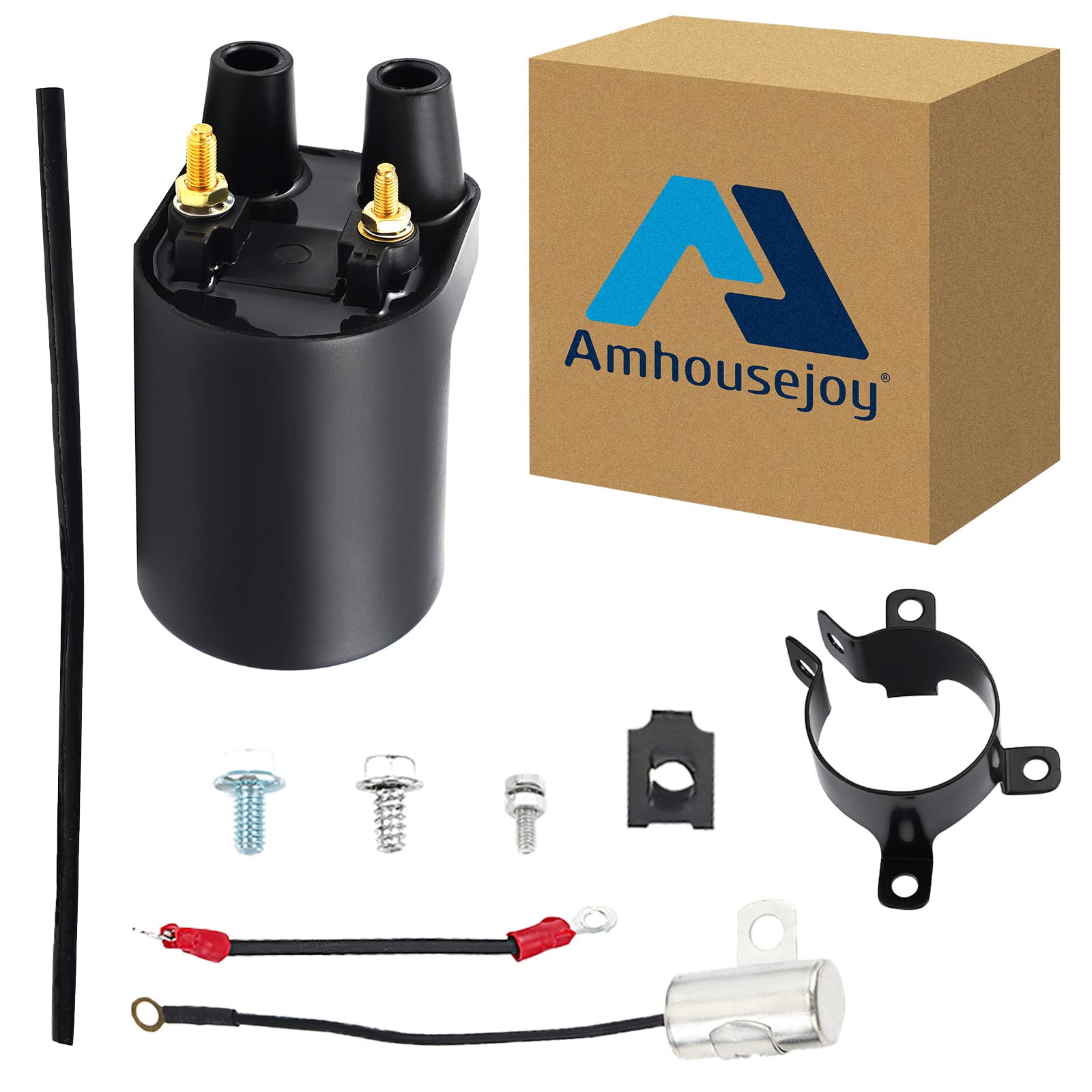 Amhousejoy 166-0820 Ignition Coil Replacement for Onan BF B43 B48 NHC CCK Engines - Compatible with 166-0772, 166-0804, 166-0648, 541-0522, HE166-0761, HE541-0522 - Perfect for RV, Generator & Marine Engine Repair
