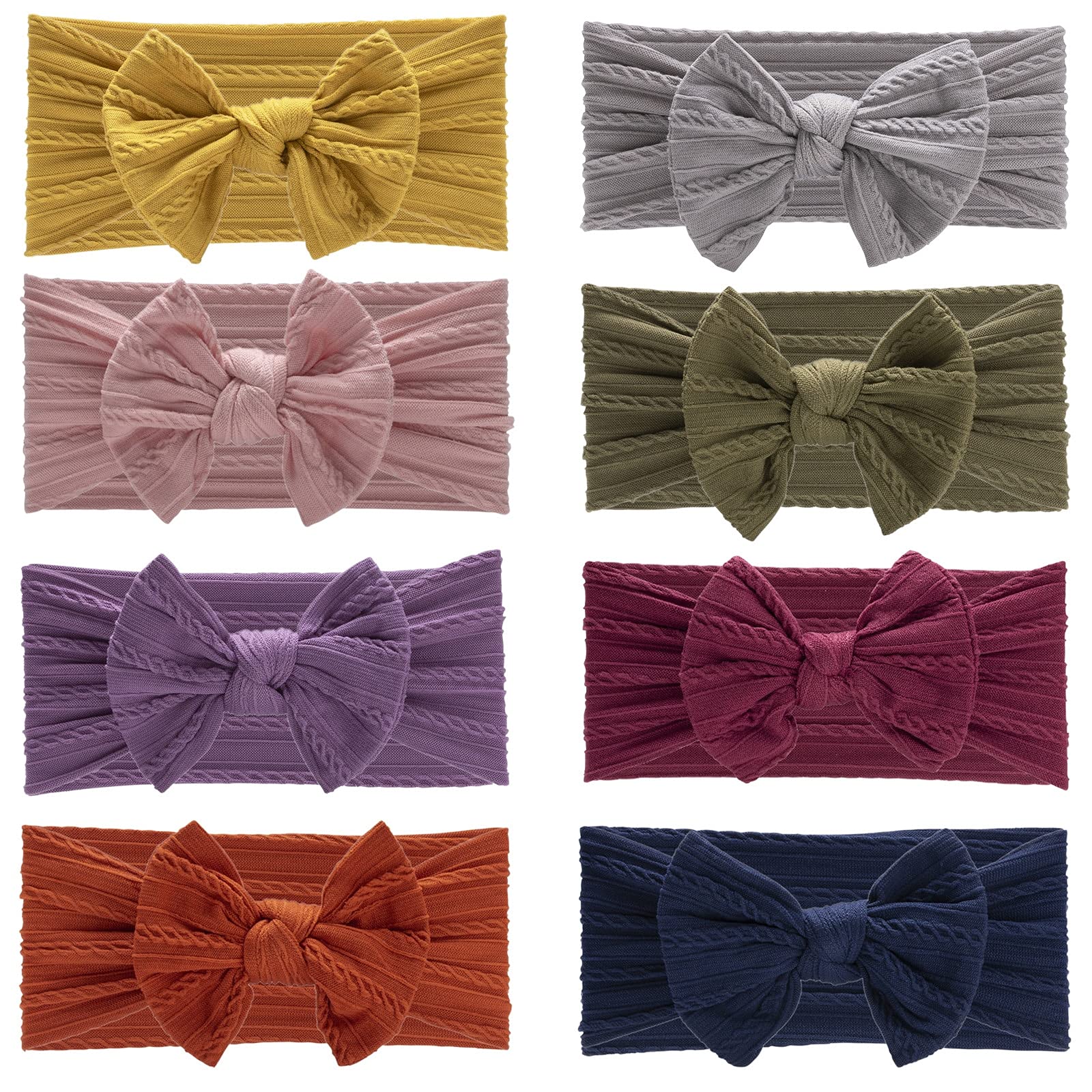 Handmade Nylon Baby Girl Bows & Headbands for Newborns, Infants & Toddlers - Soft Hair Accessories for Parties, Photography & Everyday Wear