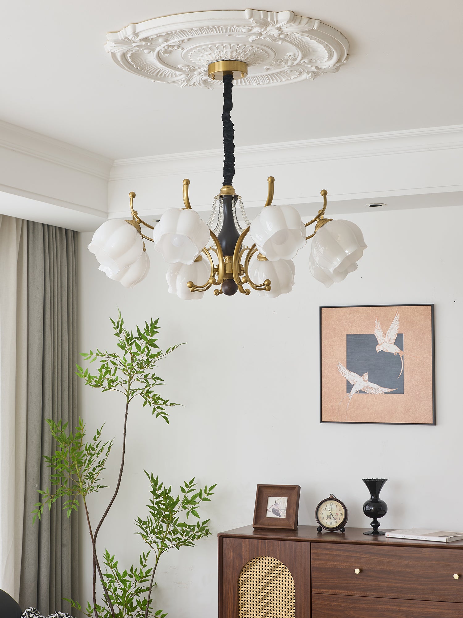 Antonia Chandelier - Elegant Crystal Ceiling Light Fixture for Dining Room, Living Room & Bedroom | Modern Home Decor Lighting