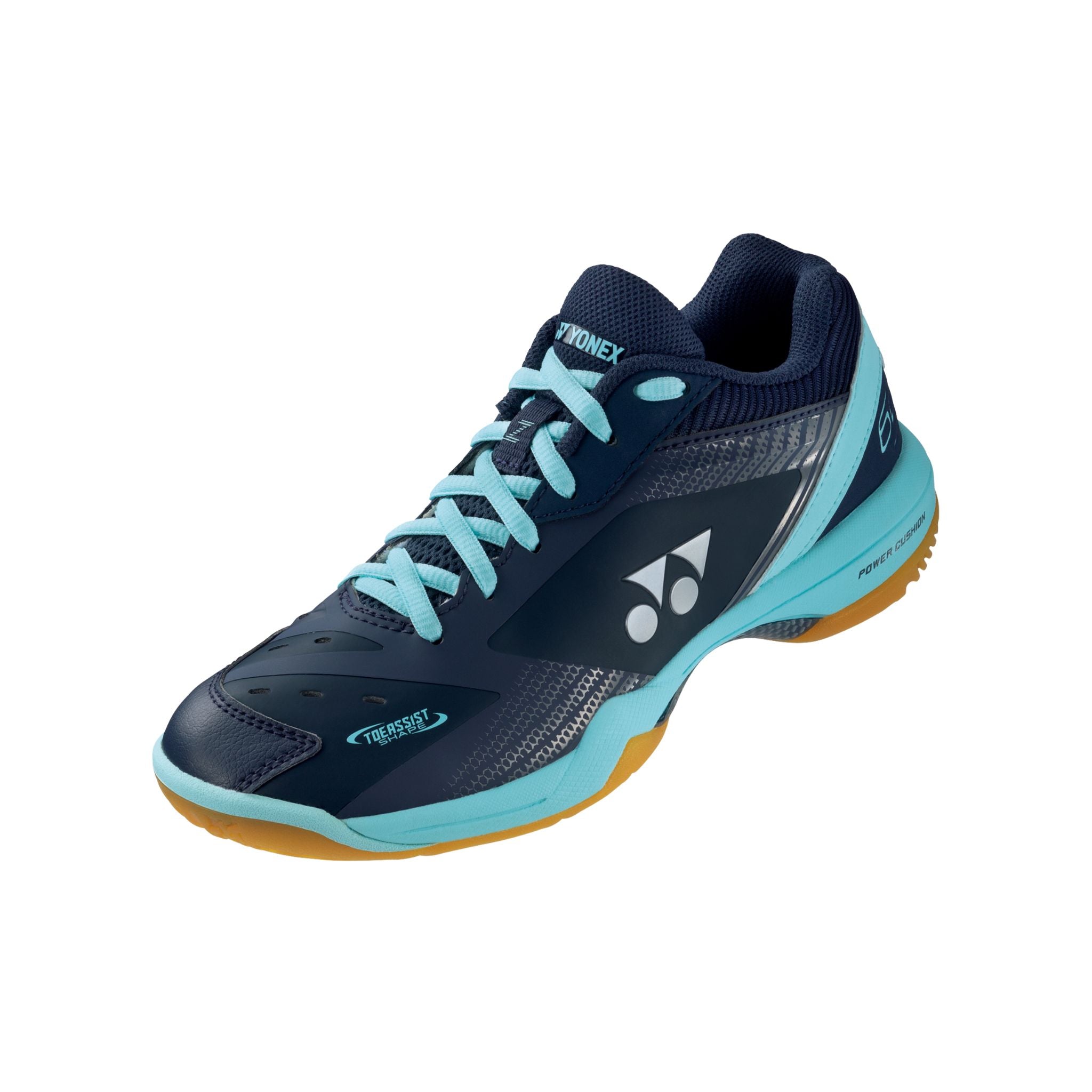Yonex Power Cushion SHB65Z3 Women's Badminton Shoes - Navy/Sax - Lightweight & Shock Absorbing for Indoor Court Sports