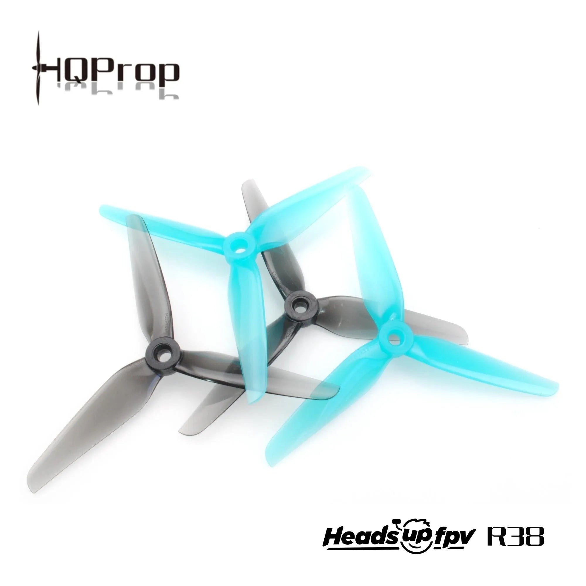 HQProp HEADSUP FPV R38 5.1x3.8x3 Racing Propeller - 8 Pack - High Performance Drone Propellers for FPV Racing and Freestyle Flying - Durable Carbon Fiber Blades for Smooth and Stable Flight