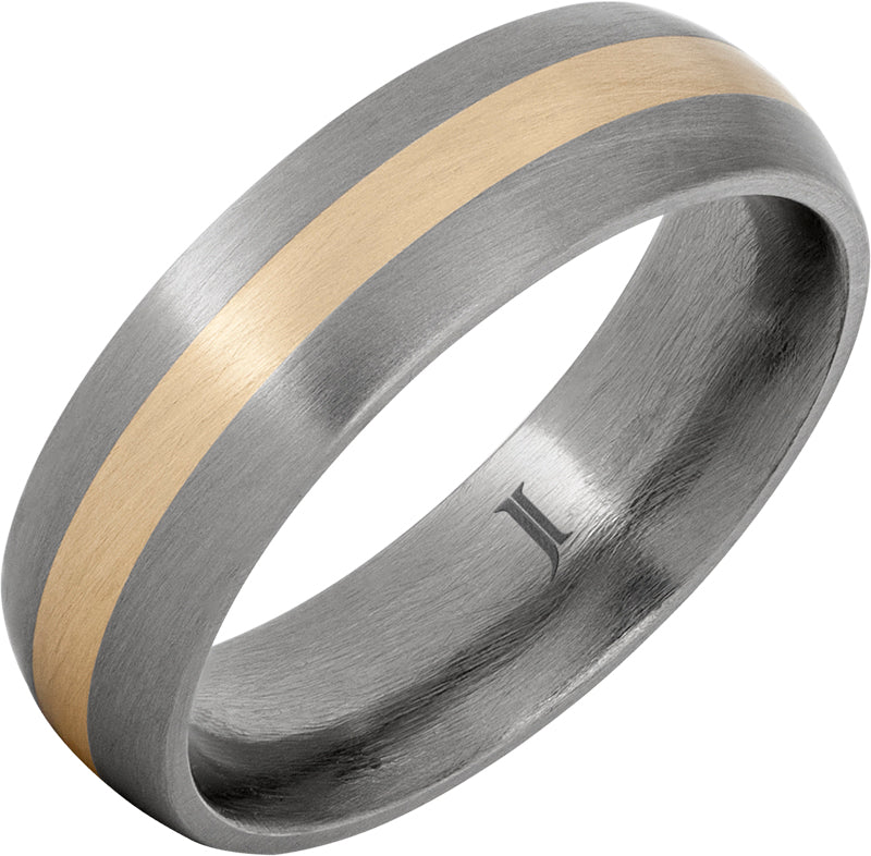 Premium Aerospace Grade Titanium™ Ring with 14K Gold Inlay & Luxurious Satin Finish - Perfect for Weddings, Anniversaries & Special Occasions