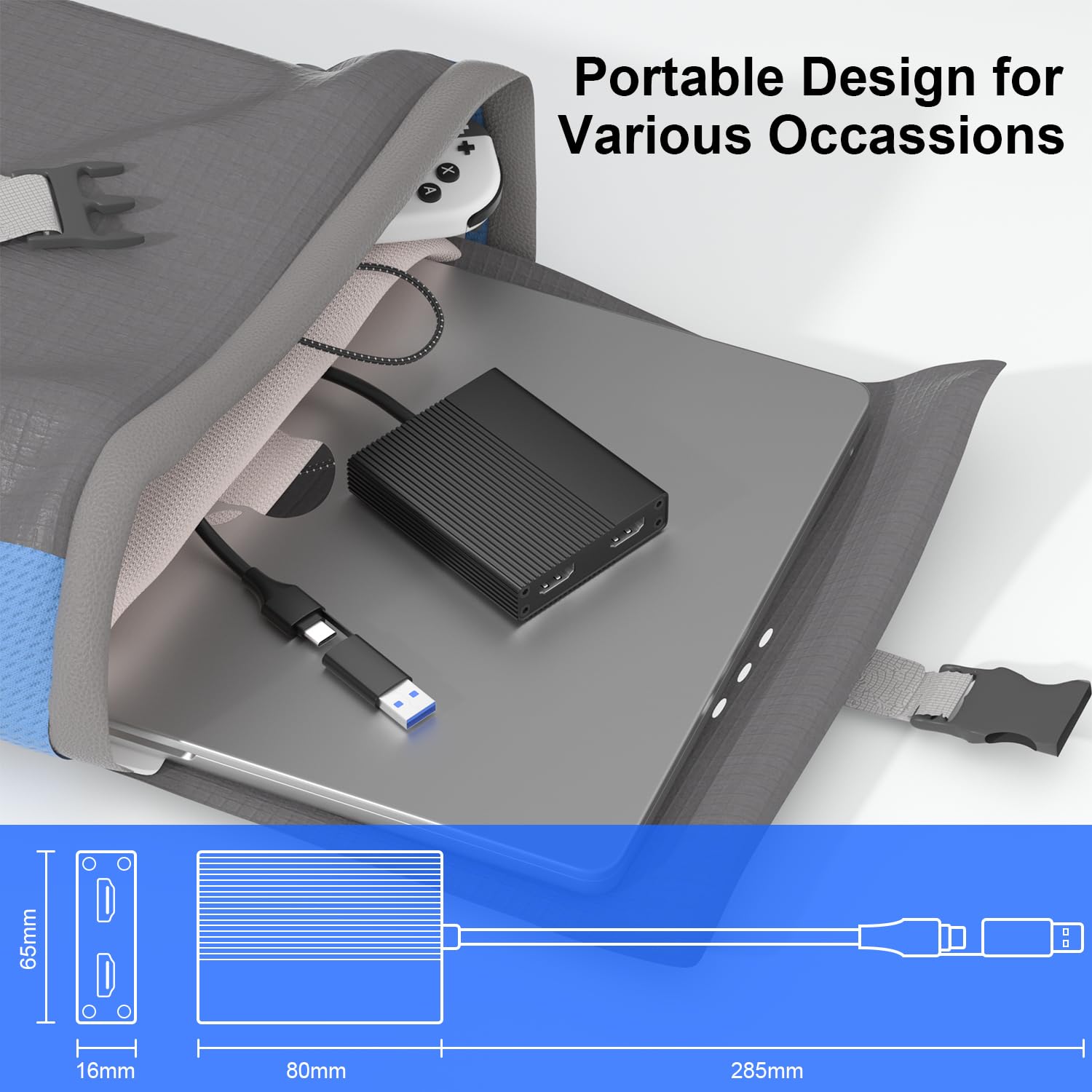 RGEEK 4K HDMI Splitter 1 in 3 Out - Dual Monitor Extender with USB 3.0/USB-C to HDMI Adapter, Supports 4K@60Hz for Windows/Mac OS M1 M2 - Perfect for Home Office, Gaming & Multi-Tasking Workstations