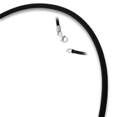 3mm Solid Plastic Rubber Cord with Sterling Silver Clasp - DIY Jewelry Making, Bracelet & Necklace Crafting Supplies for Beading and Macrame Projects