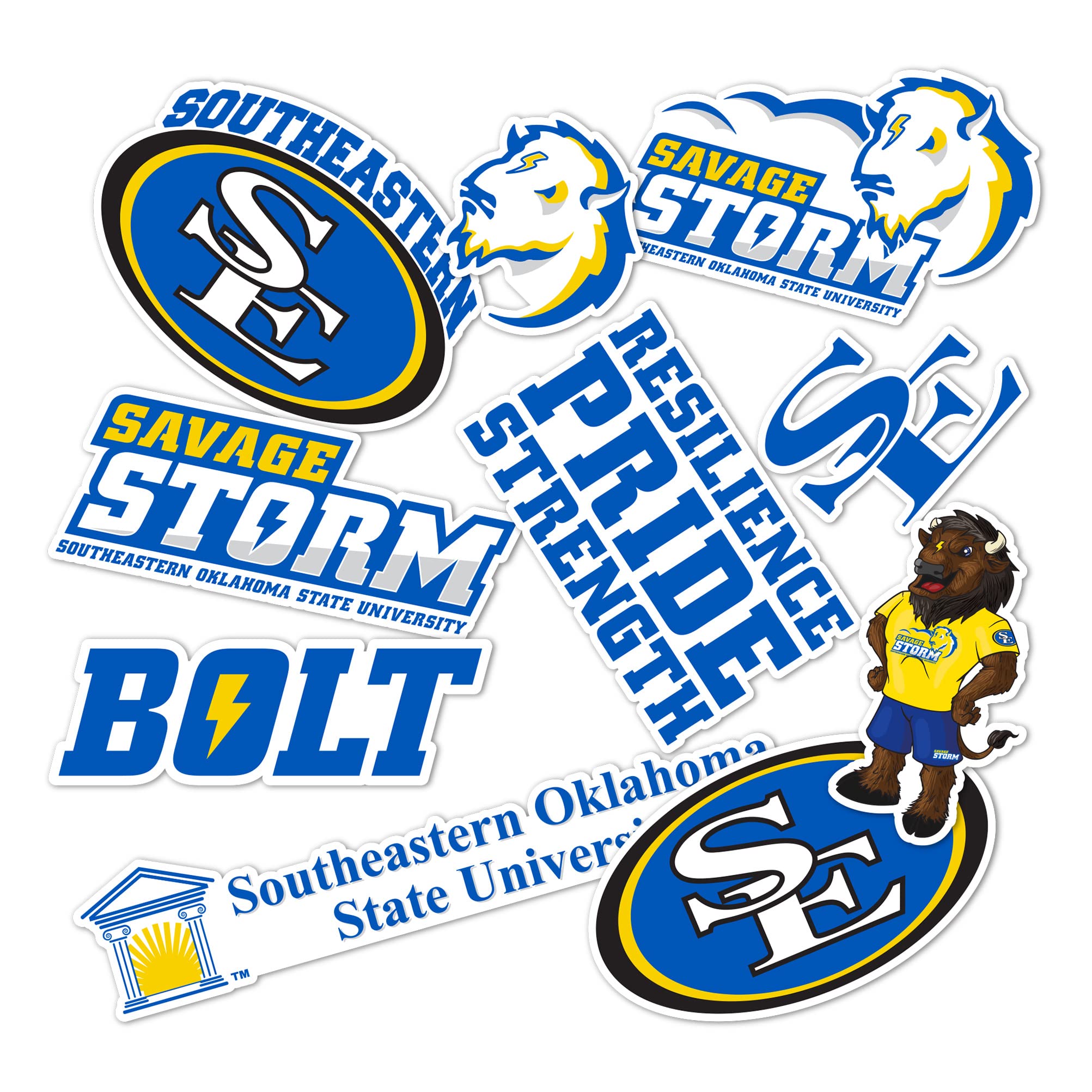 Desert Cactus SE Oklahoma State University Sticker - Savage Storm Vinyl Decals for Laptop, Water Bottle, Car & Scrapbook - Durable T2 Decal for College Pride & School Spirit - Perfect for Students, Alumni & Fans