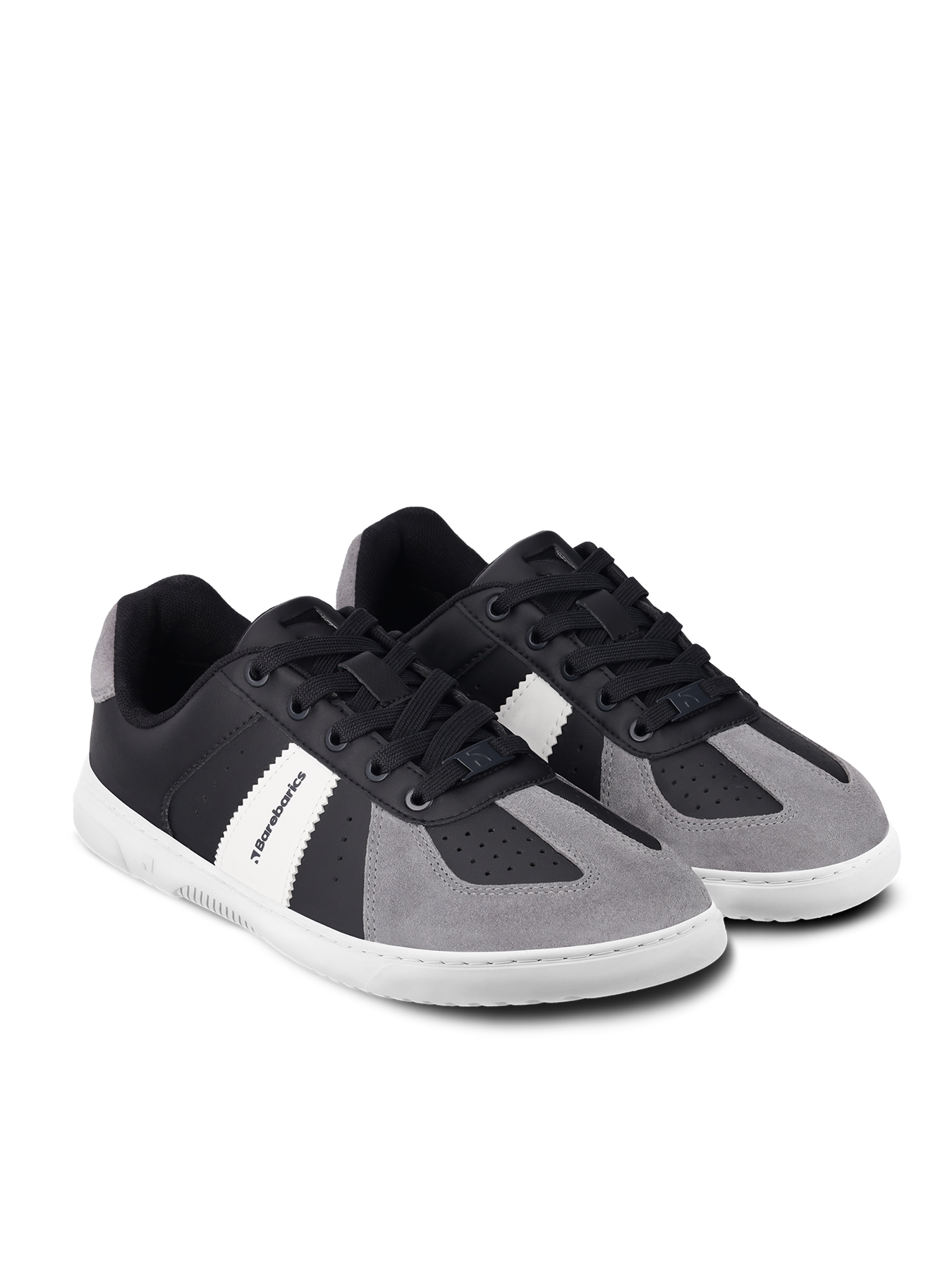 Barefoot Sneakers Barebarics Icara - Black & Dark Grey | Minimalist Running Shoes for Men & Women | Perfect for Trail Running, Gym Workouts & Everyday Comfort