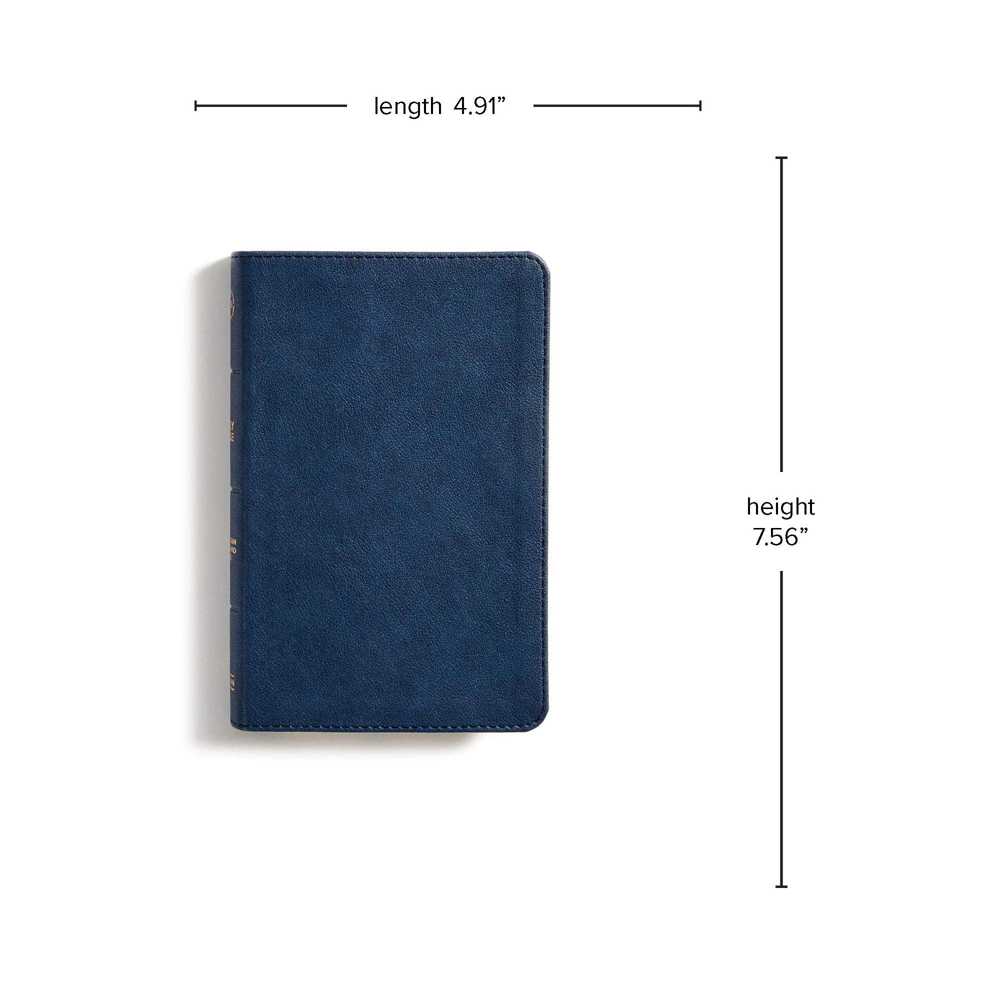 CSB Personal Size Bible - Navy LeatherTouch Cover, Red Letter Edition with Presentation Page & Full-Color Maps | Easy-to-Read Serif Font for Daily Devotion, Church Services & Bible Study
