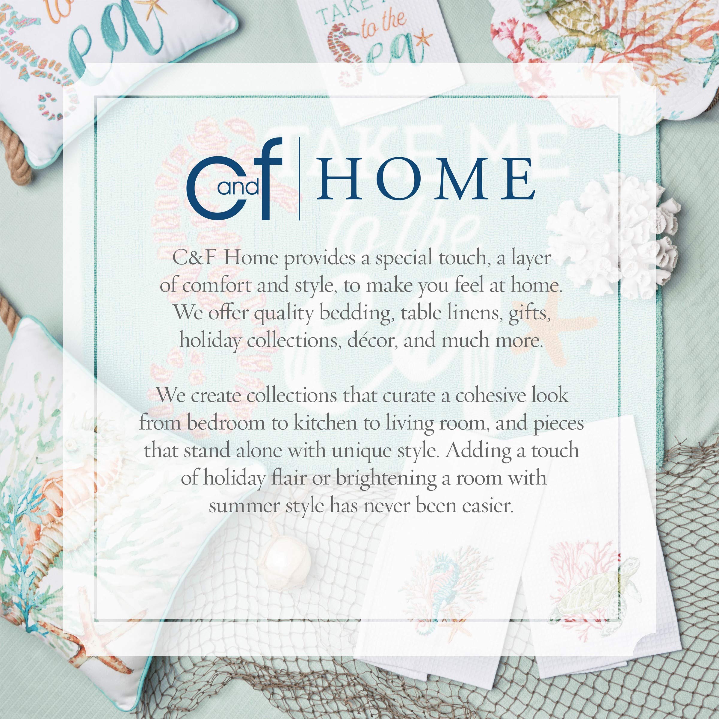 C&F Home Blue and White Turquoise Bay Twin 2-Piece Cotton Quilt Set - Reversible Summer Beach Ocean Coastal Bedspread - Machine Washable Lightweight Coverlet for Twin Beds - Perfect for Beach House, Guest Room or Coastal-Themed Bedroom Decor