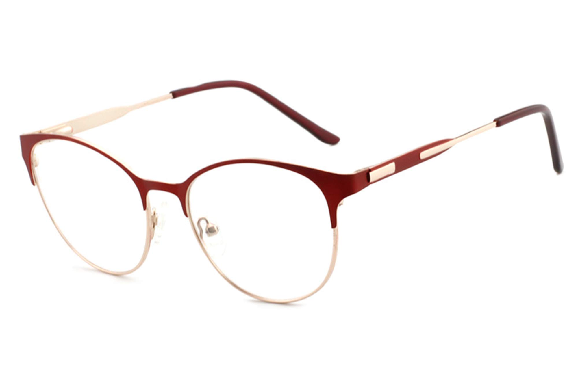 SHINU Cateye Frame Blue Light Blocking Progressive Multifocus Computer Reading Glasses SH8097 - Anti-Eye Strain for Office Work, Gaming & Digital Screen Use