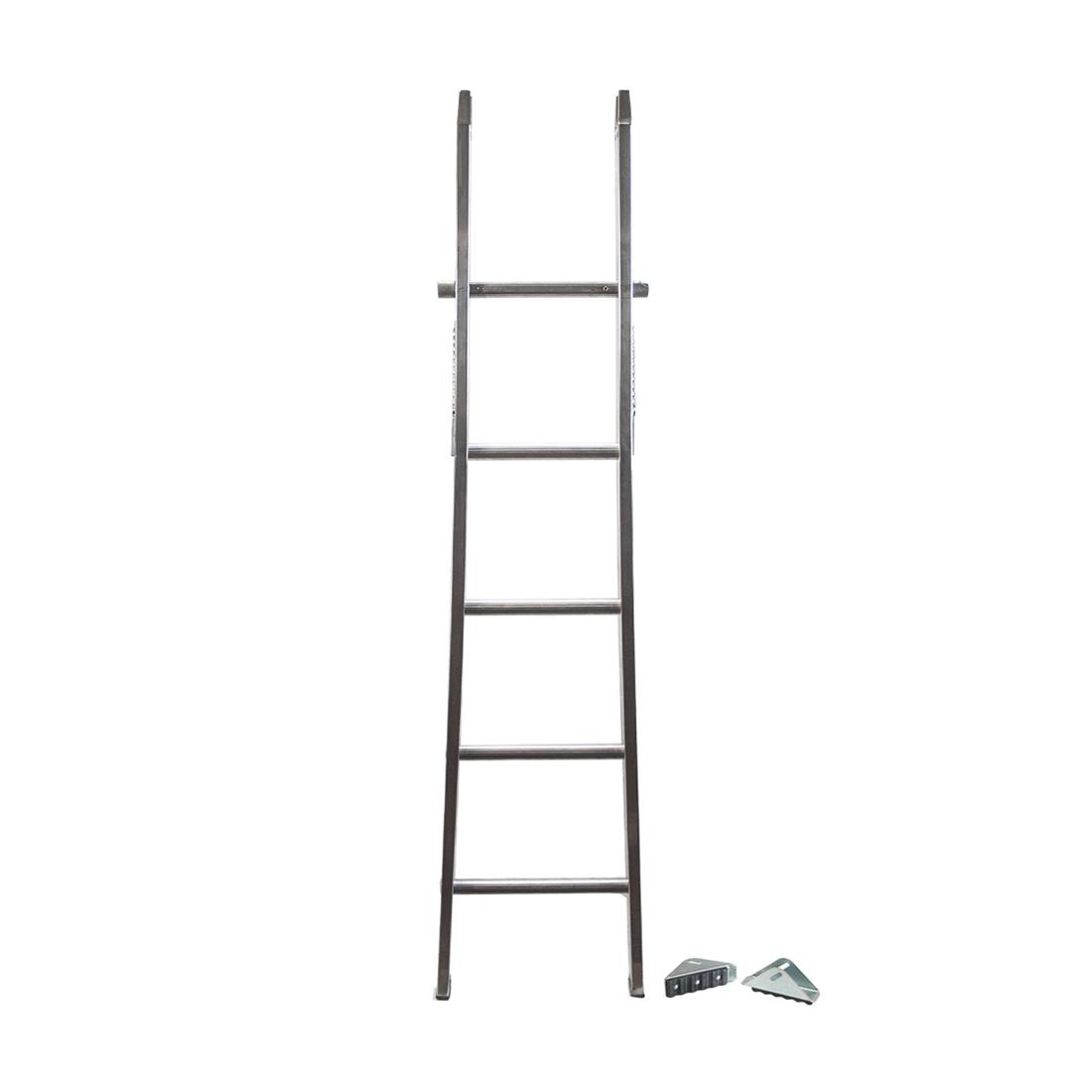 6 Foot Metallic Ladder Base with Non-Slip Shoes - Heavy Duty Extension Ladder Accessory for Home Improvement, Roofing & Construction Work