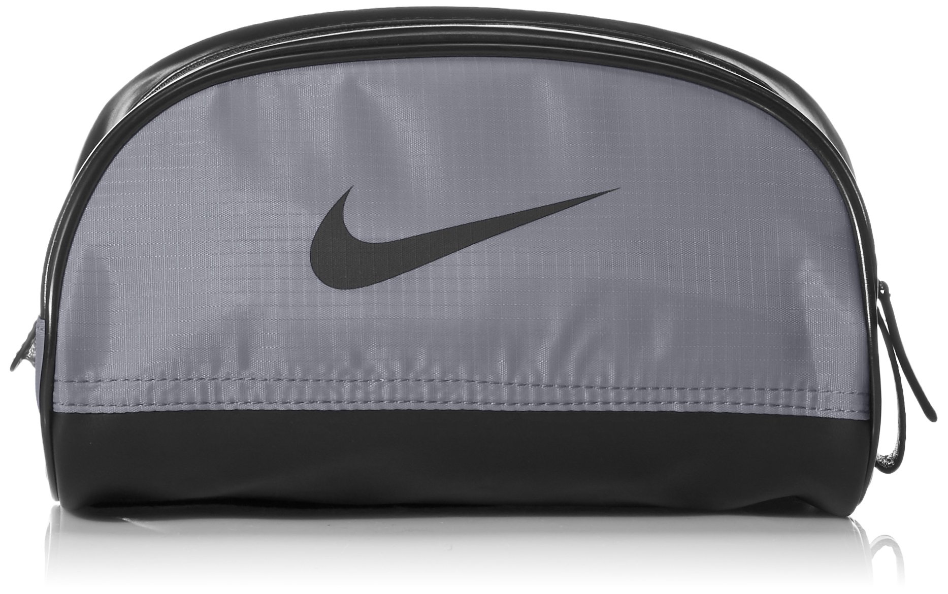 Nike Men's Water-Resistant Nylon Travel Kit - Dark Grey, One Size - Perfect for Gym, Business Trips & Weekend Getaways