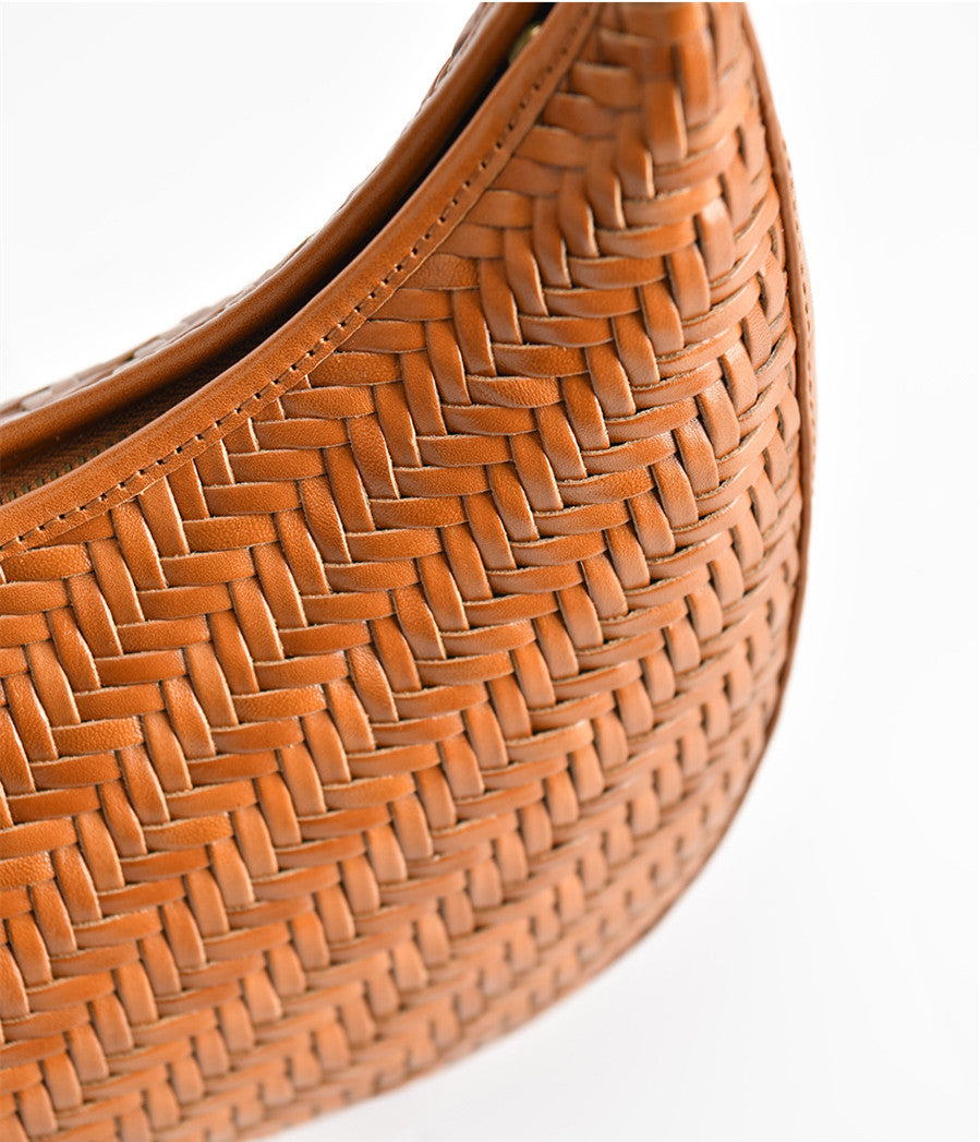 Handwoven Crescent Shoulder Bag for Women - Boho Crossbody Purse with Adjustable Strap - Perfect for Travel, Shopping & Everyday Use