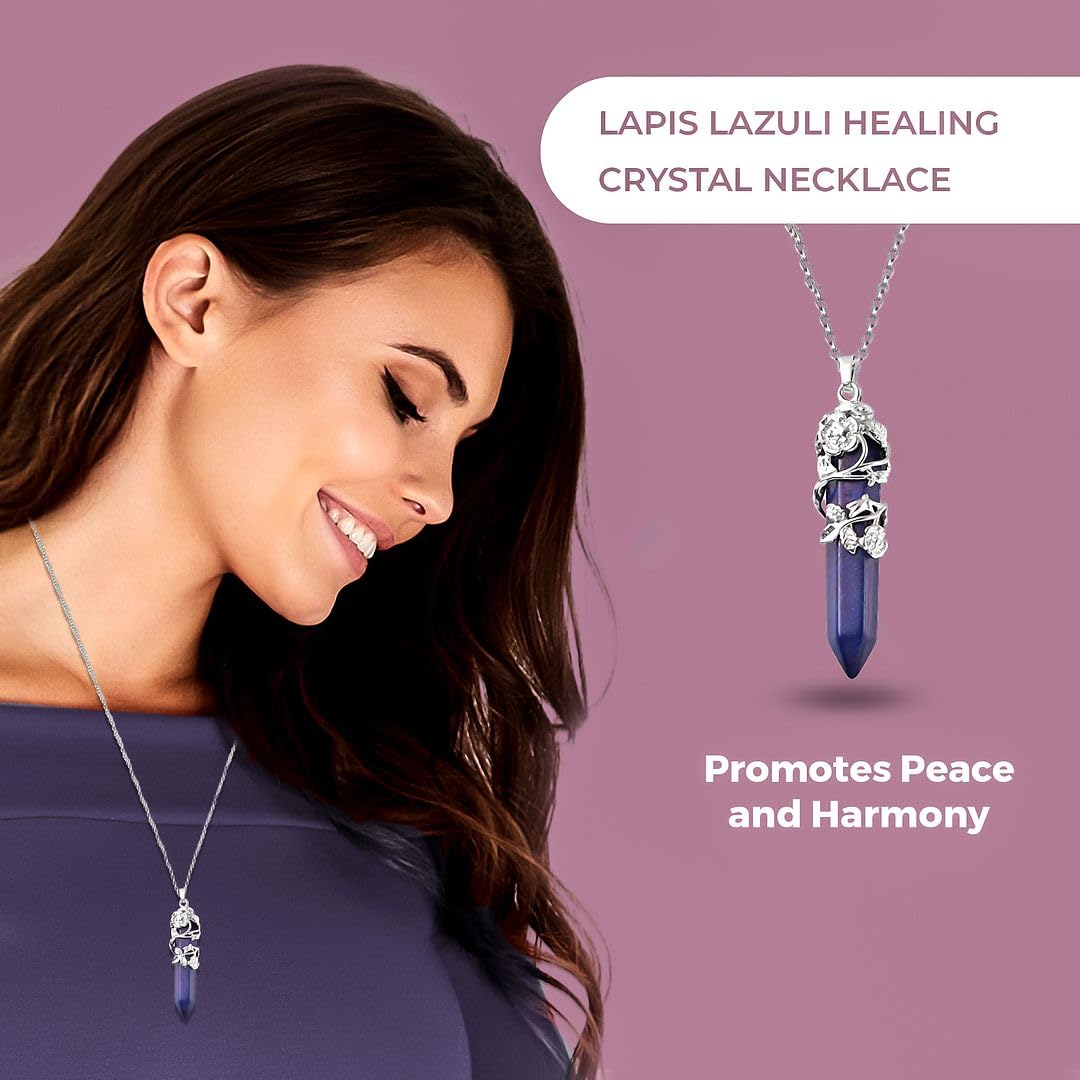 Real Natural Healing Crystal Necklaces for Women - 24