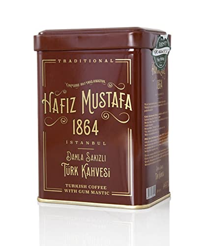 Hafiz Mustafa 1864 Istanbul Turkish Tea & Coffee Gift Set - 6 Tins Variety Pack (Pomegranate Tea, Apple Tea, Black Tea, Turkish Coffee, Mastic Gum Coffee, Salep) - Perfect for Birthday, Christmas Gifts, Home Enjoyment & Turkish Cultural Experience