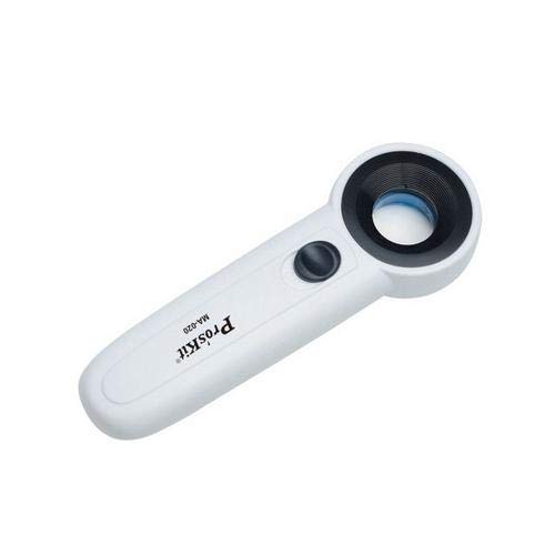 Eclipse Tools MA-020 22x Magnifying Glass with LED Light - 10 Pack of Handheld Magnifiers for Reading, Jewelry, Electronics & Hobby Work - Perfect for Seniors, Crafts & Inspection Tasks