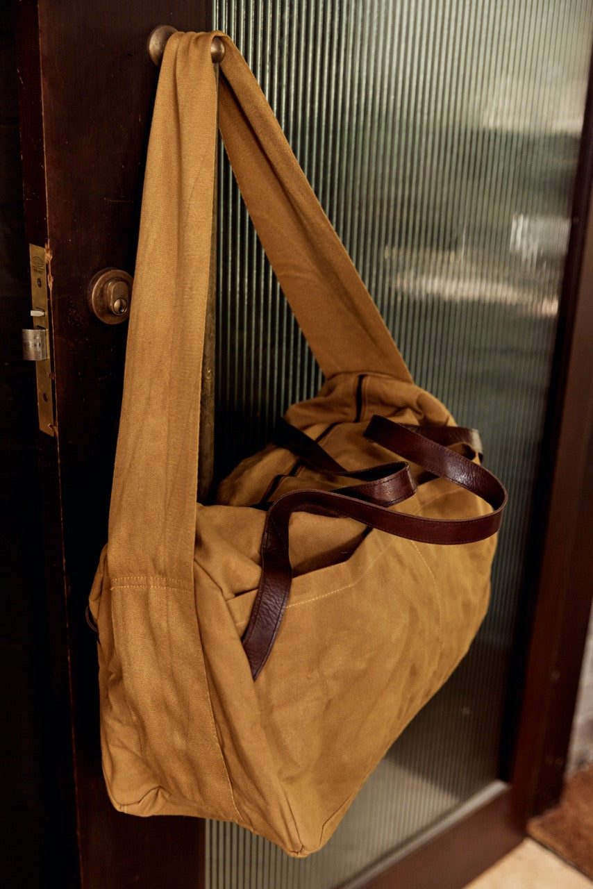 Journey Duffle Canvas Bag - Mustard Yellow Travel Duffel for Gym, Weekend Trips & Outdoor Adventures | Durable Cotton Tote with Shoulder Strap