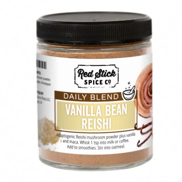 Organic Vanilla Bean Reishi Mushroom Powder - Superfood Blend for Daily Wellness & Immune Support - Perfect for Smoothies, Coffee & Baking
