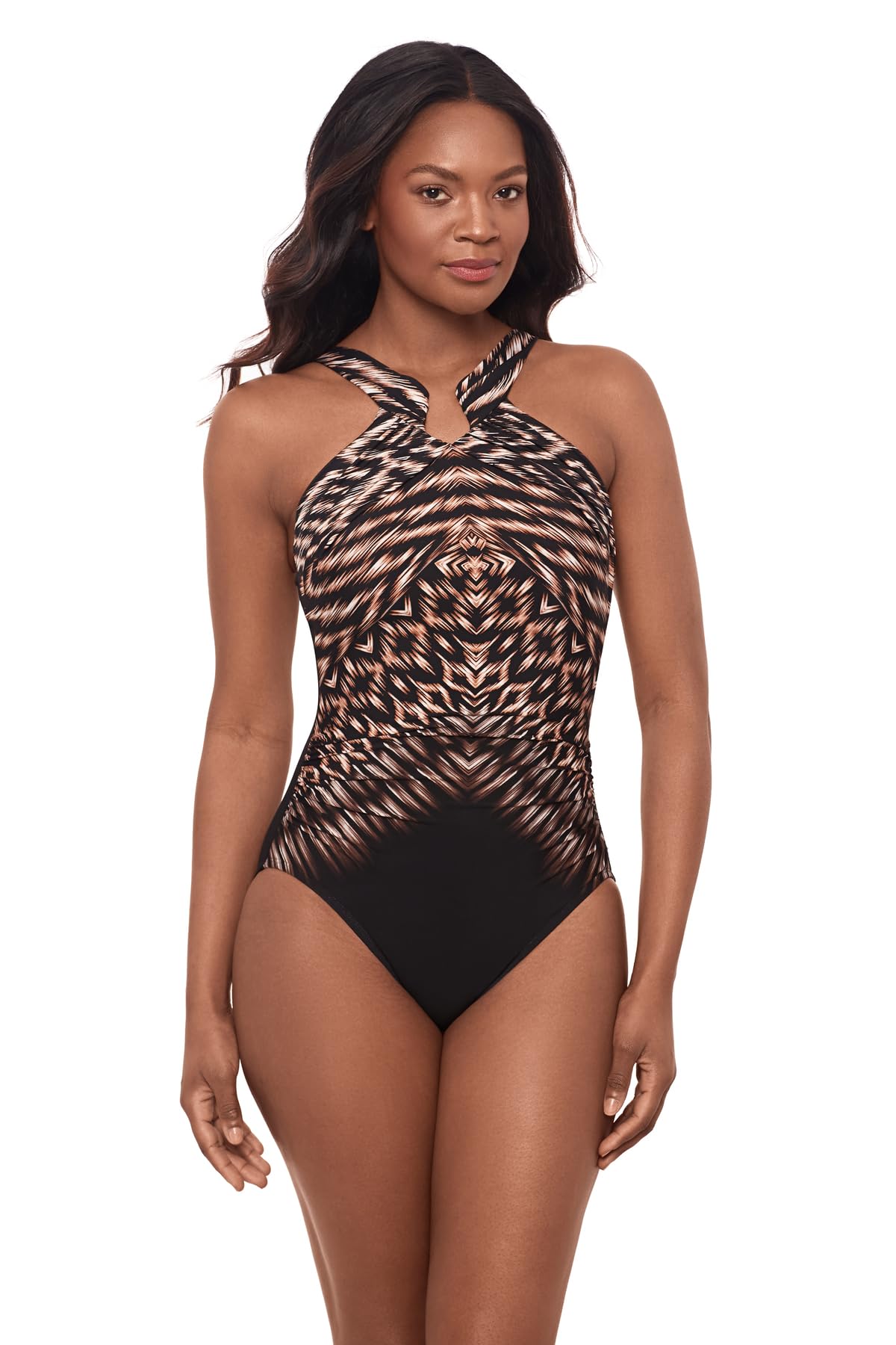 Miraclesuit Women's Tummy Control One Piece Swimsuit - Rock Solid Aphrodite Halter Swimsuit for Women | Slimming Swimwear for Beach, Pool & Vacation