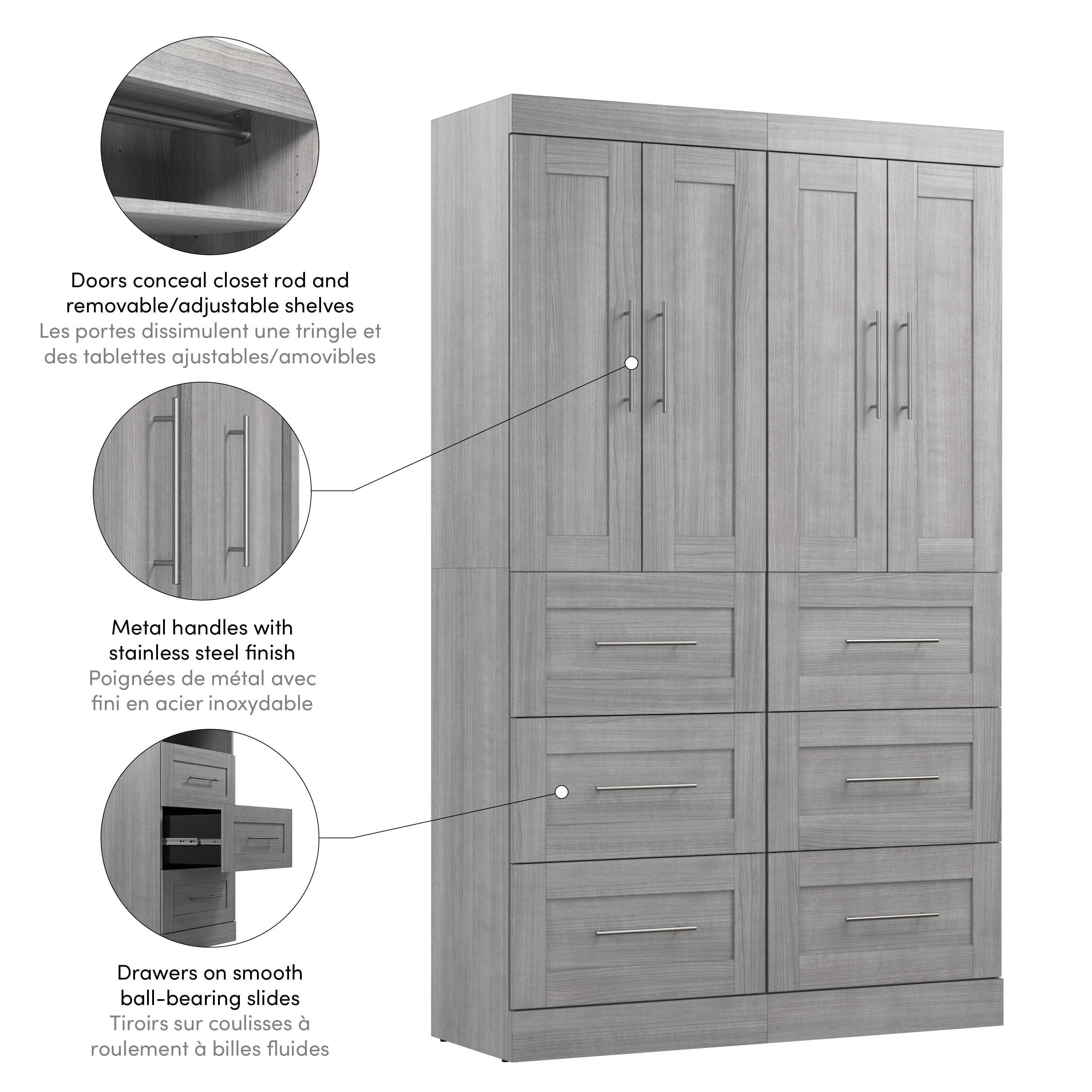 50W Closet Organizer with Drawers - 7 Color Options for Wardrobe, Bedroom & Office Storage | Space-Saving Home Organization Solution