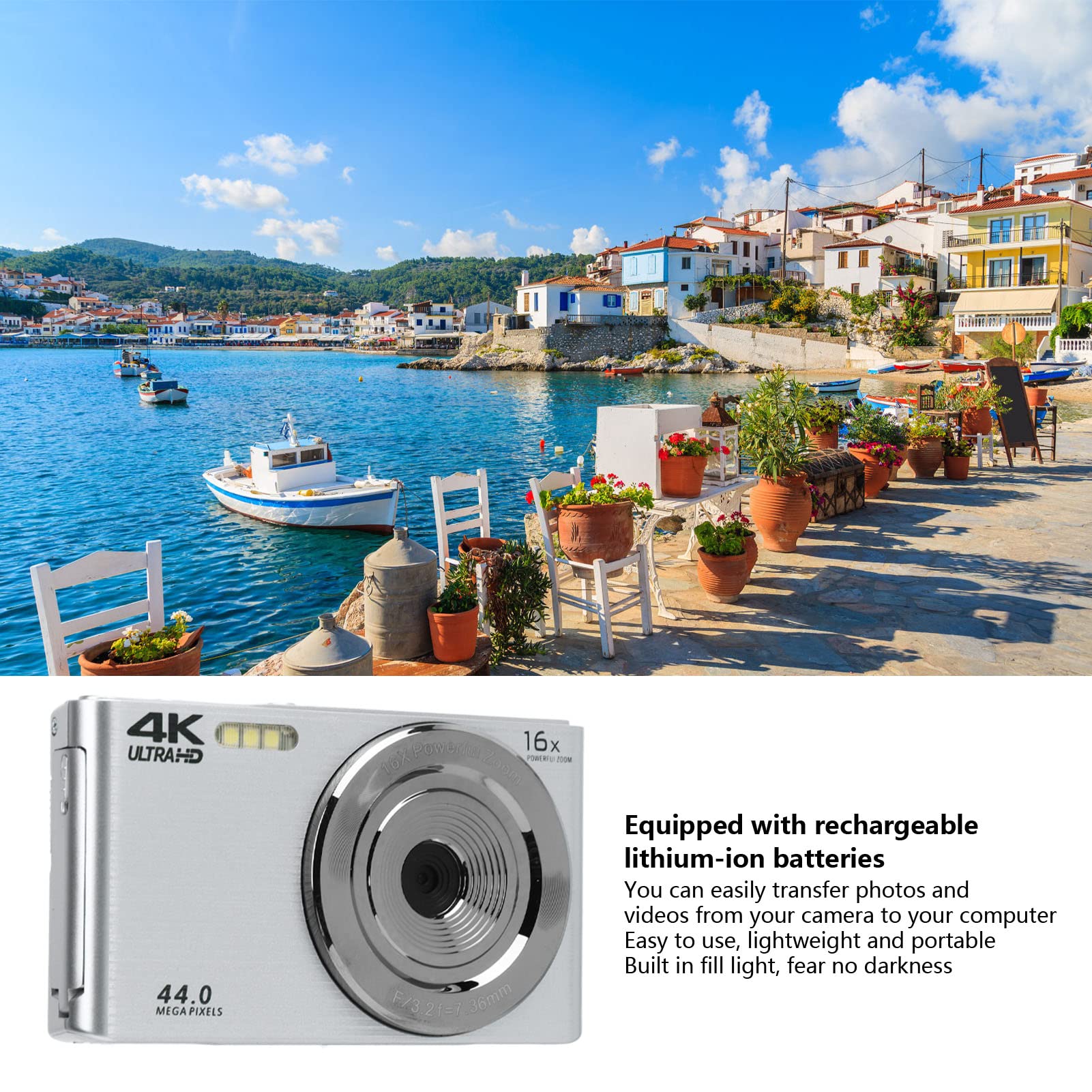 4K 44MP Digital Video Camera with 2.8