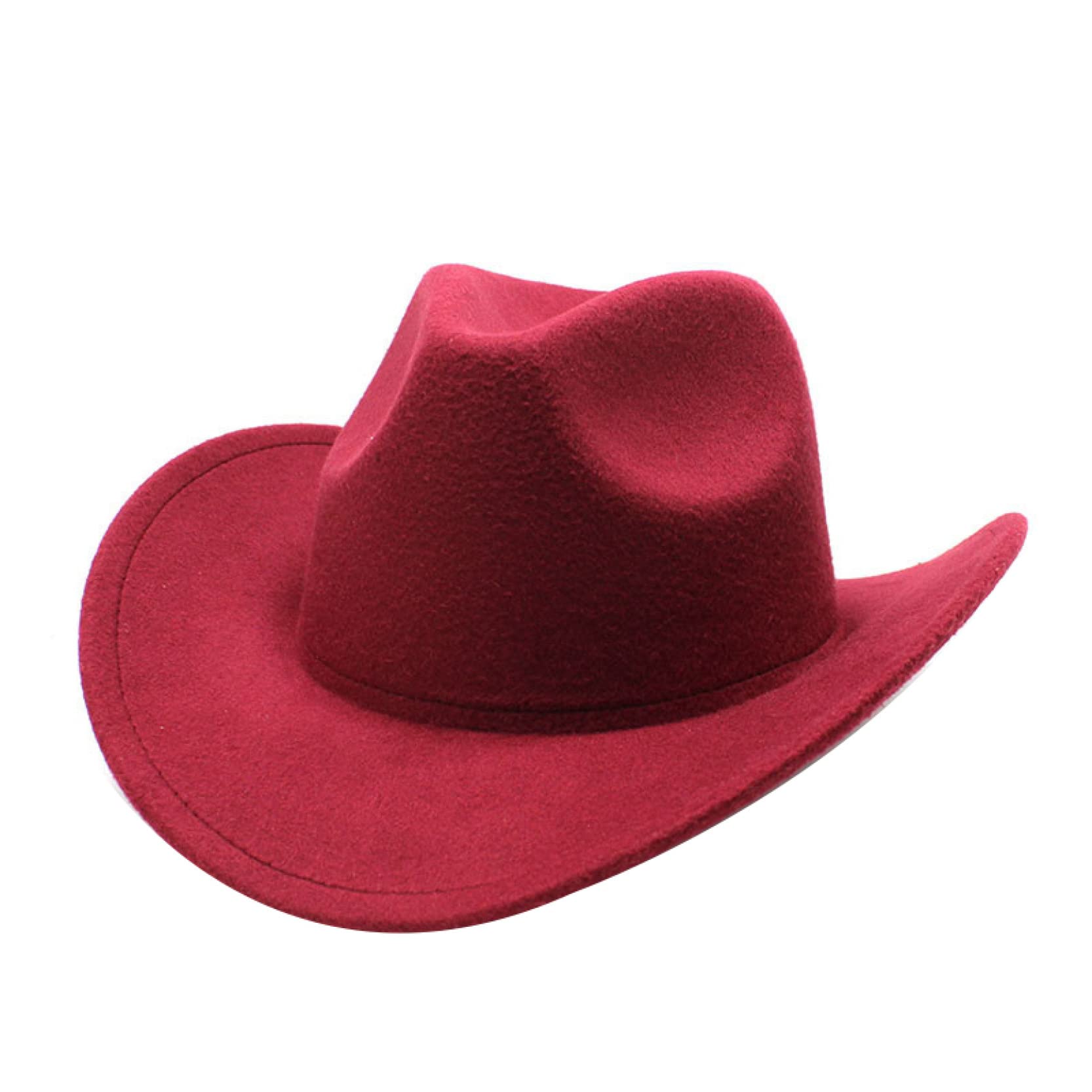 Roll-Up Felt Cowboy Hat for Men & Women - Wide Brim Fedora Style Cowboy Cap, All-Season Outdoor Wear, Coffee Brown - Perfect for Rodeo, Country Music Festivals & Western Fashion