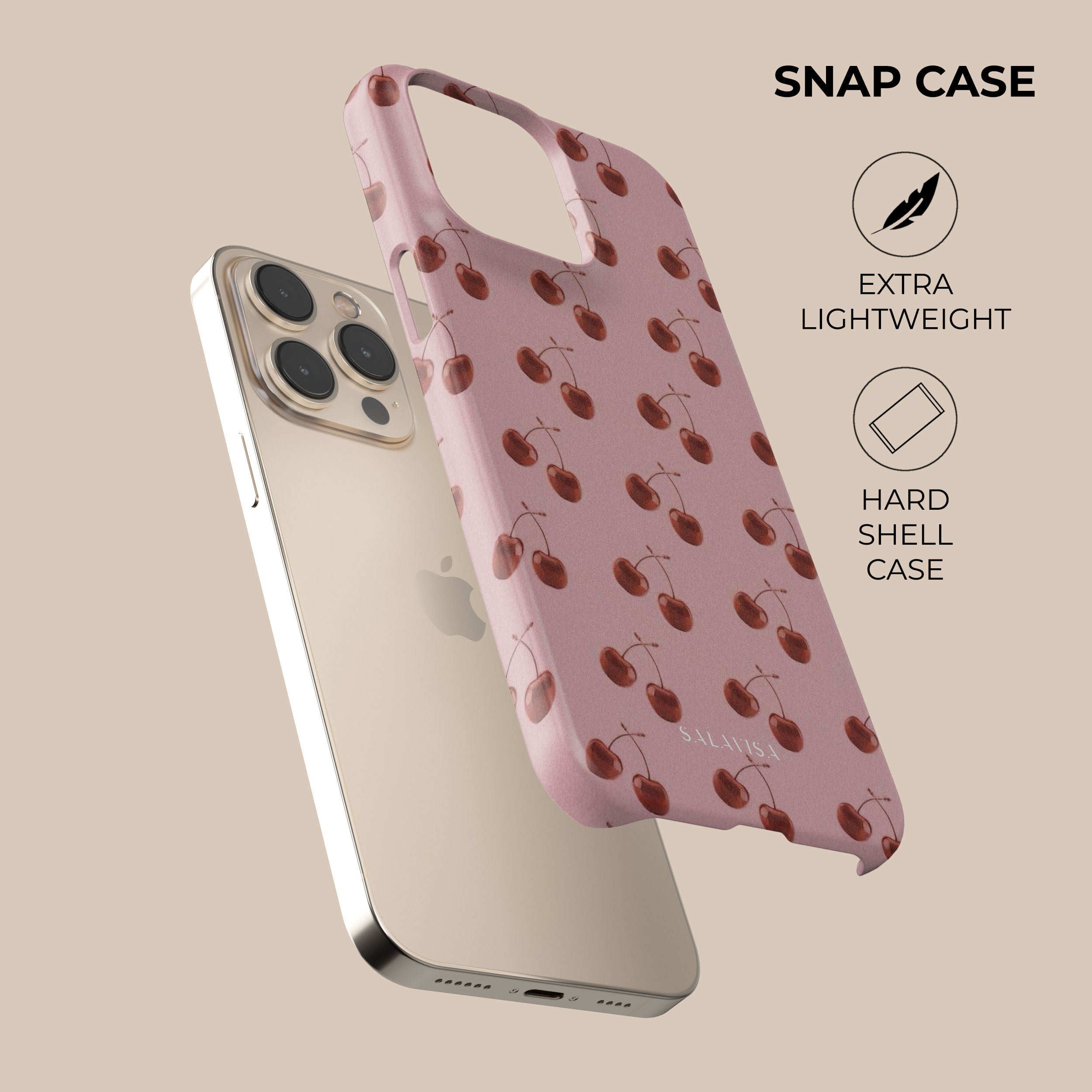 Cherry Bliss Phone Case - Trendy & Protective iPhone Cover for Women & Men - Durable Shockproof Slim Design - Perfect for Everyday Use, Travel & Outdoor Activities