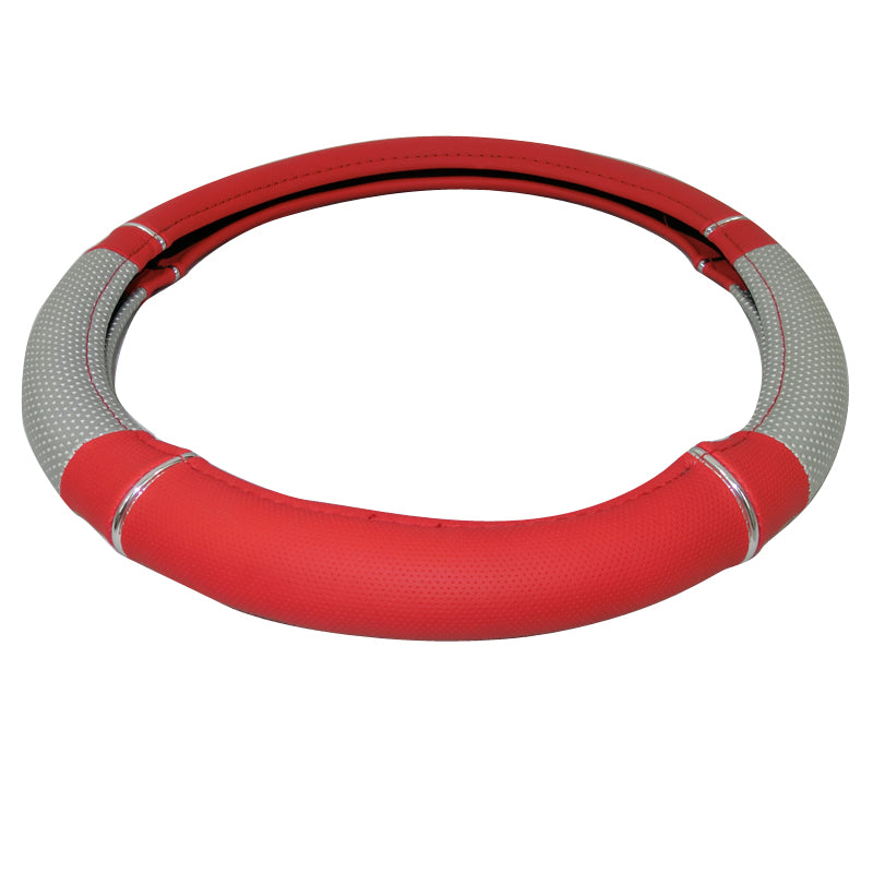 15 Inch Red Steering Wheel Cover - Non-Slip Grip & Comfortable Driving - Perfect for Cars, Trucks & SUVs