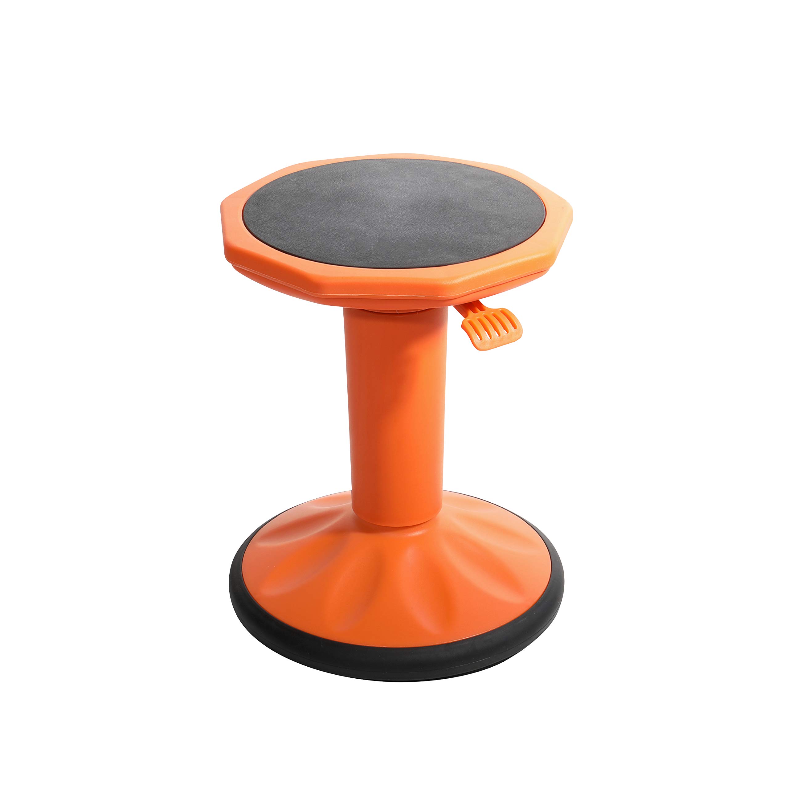 Pearington SitFree Height Adjustable Wobble Stool - Active Flexible Seating Chair for Kids & Adults - Ergonomic Office & School Chair - Orange - Perfect for Home Office, Classroom & ADHD Focus