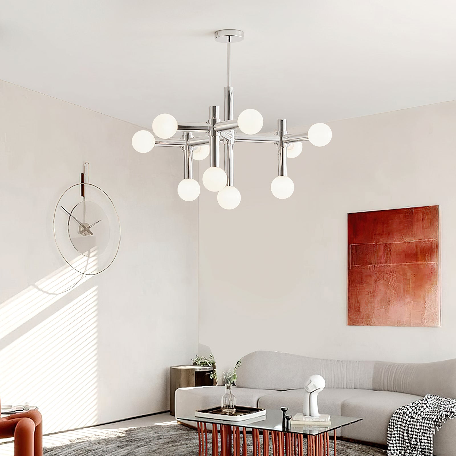Modern Alcobendas Crystal Chandelier - Elegant LED Lighting Fixture for Dining Room, Living Room & Bedroom Decor