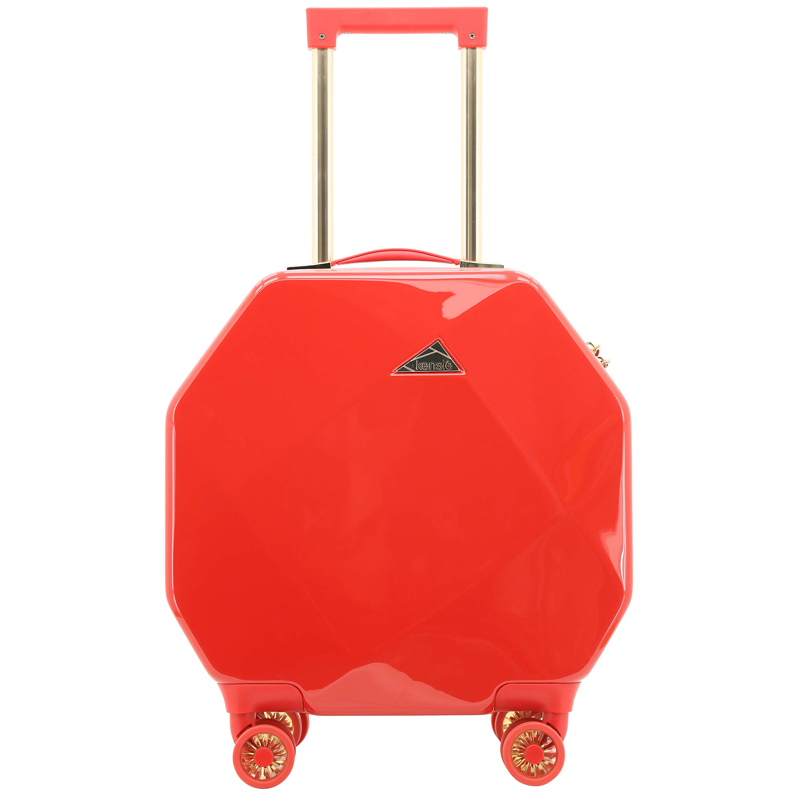 Kensie Women's 2-Piece Gemstone TSA Lock Luggage Set - 20-Inch Carry-On Spinner Suitcase with Expandable Design, Red - Perfect for Air Travel, Business Trips & Weekend Getaways