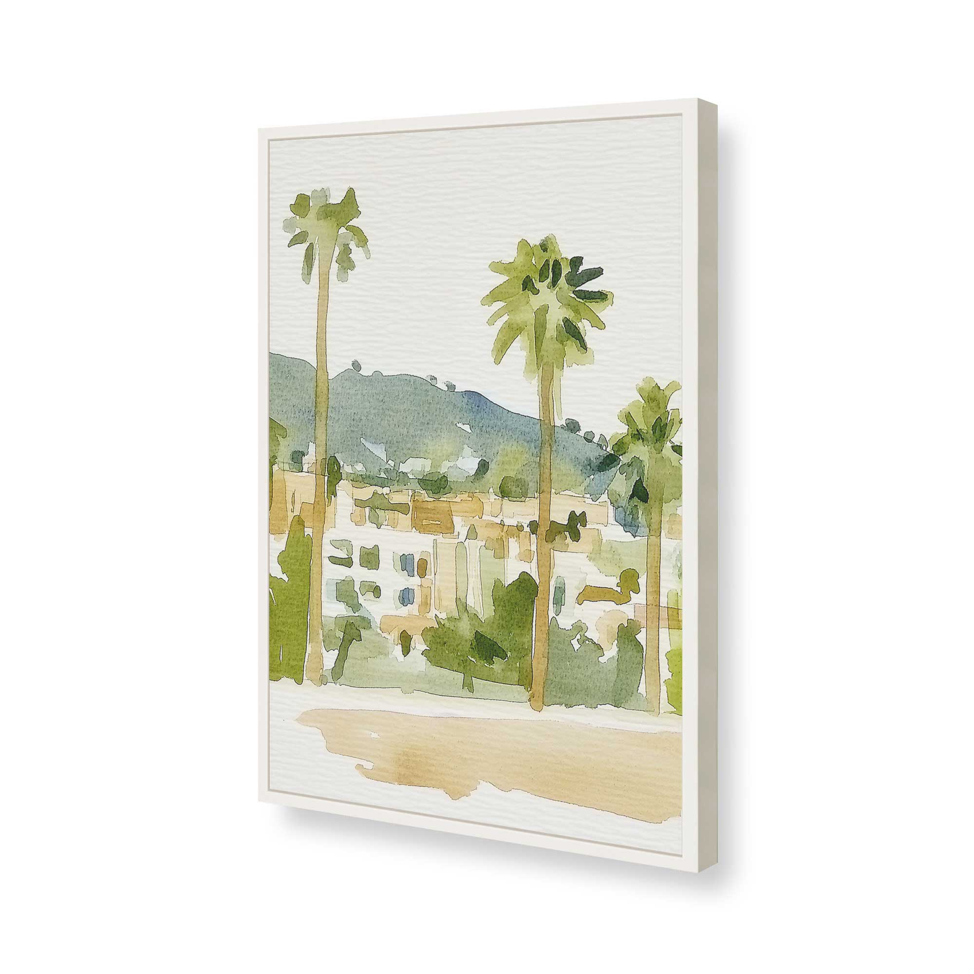 Desert Palms and Villas III Print - Stunning Landscape Wall Art for Home & Office Decor | Perfect for Living Room, Bedroom, or Office Wall Decorations