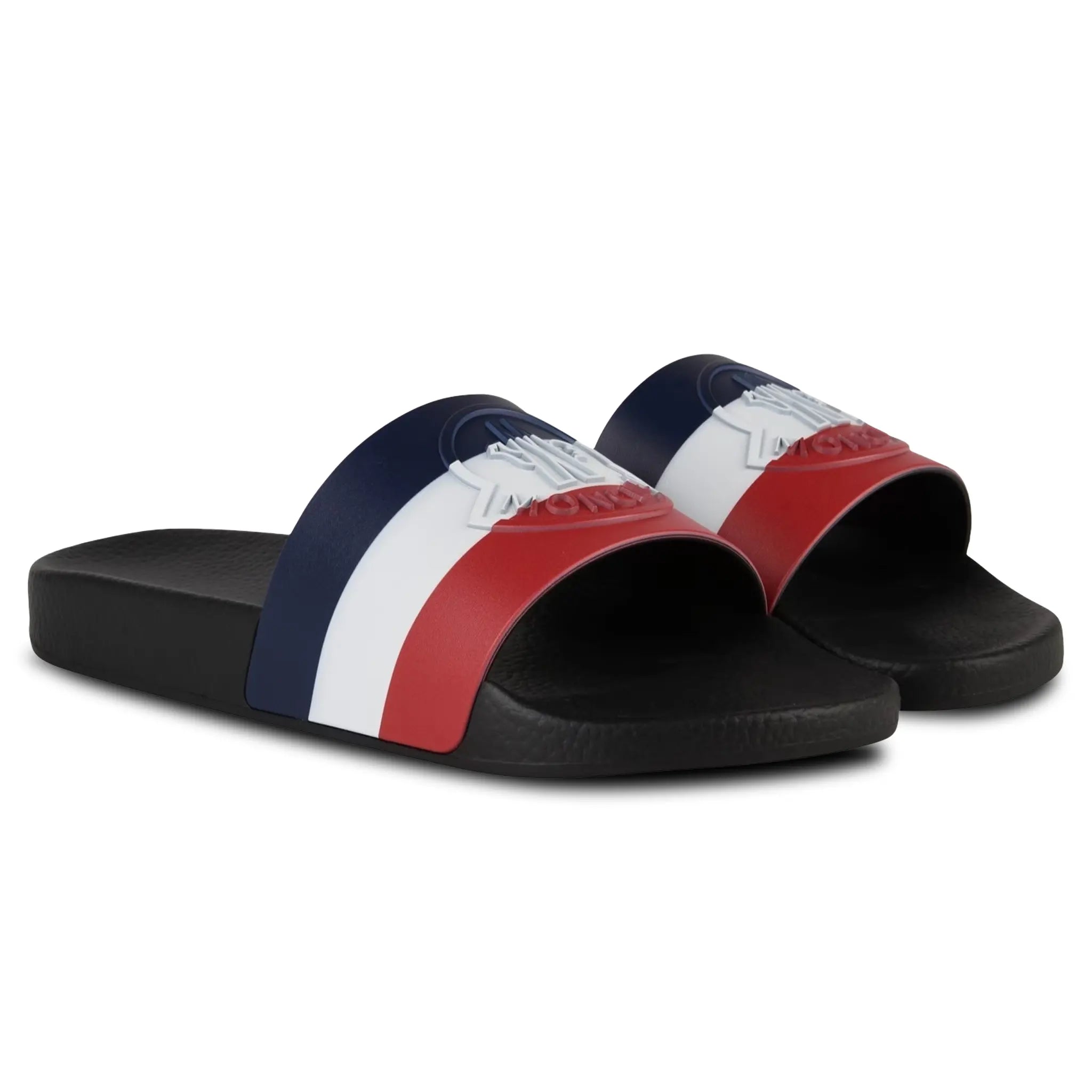 Moncler Basile Black Sliders - Premium Men's Slide Sandals for Summer Comfort & Style - Perfect for Beach, Pool, and Casual Outings