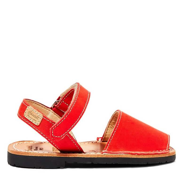 Kids' Plain Leather Menorcan Sandals Iker 1002 - Comfortable & Stylish Summer Footwear for Boys & Girls | Perfect for Beach, Pool & Outdoor Play