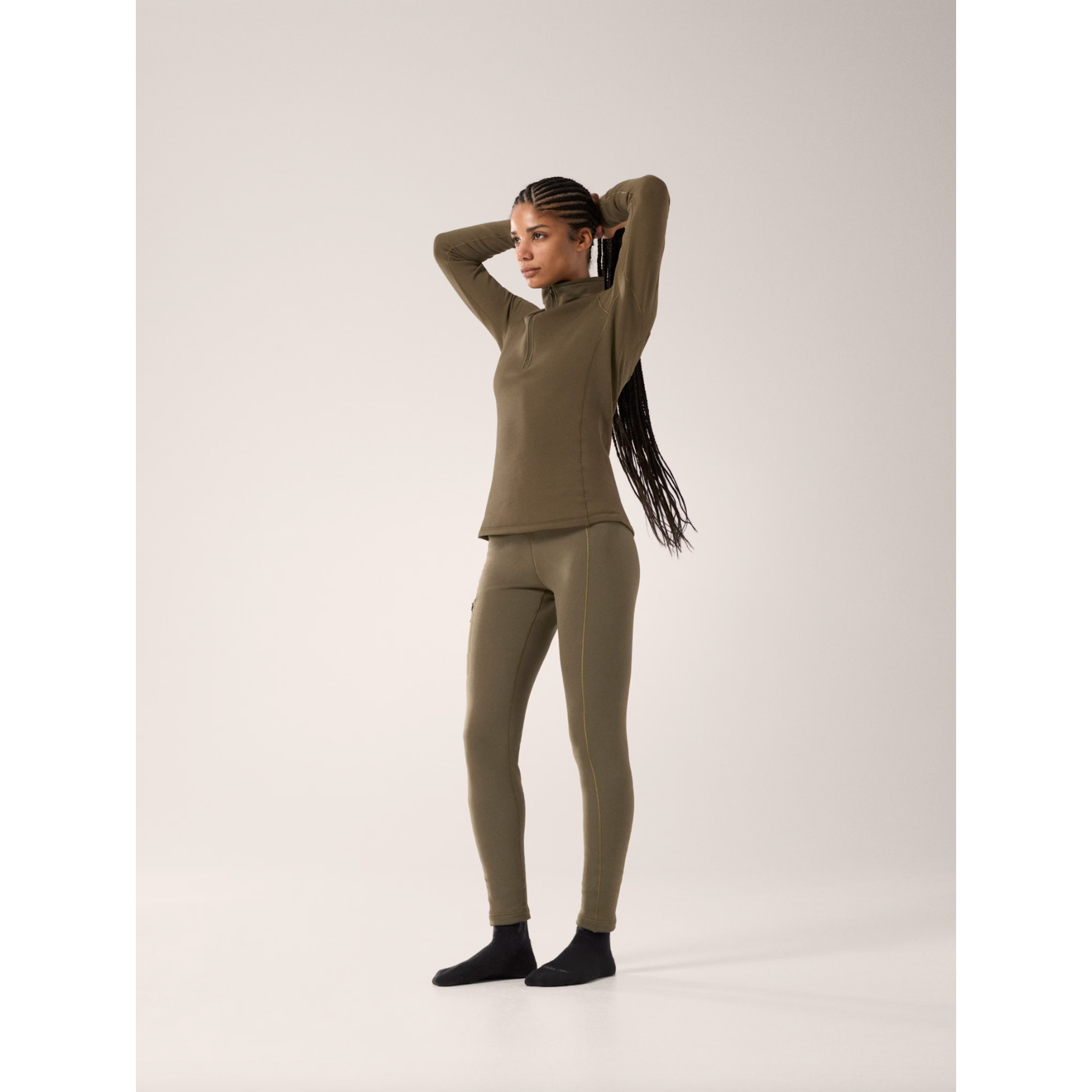 Arc'teryx Women's Kyanite Baselayer Zip Neck - Lightweight Fleece Jacket for Hiking, Running & Outdoor Activities | Moisture-Wicking & Breathable Mid Layer
