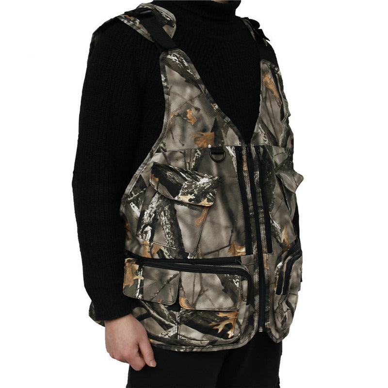 Men's Tactical Hunting Vest - CS Cotton Camouflage Outdoor Gear for Training & Field Use - Durable Military Style Vest for Hunting, Airsoft & Outdoor Adventures