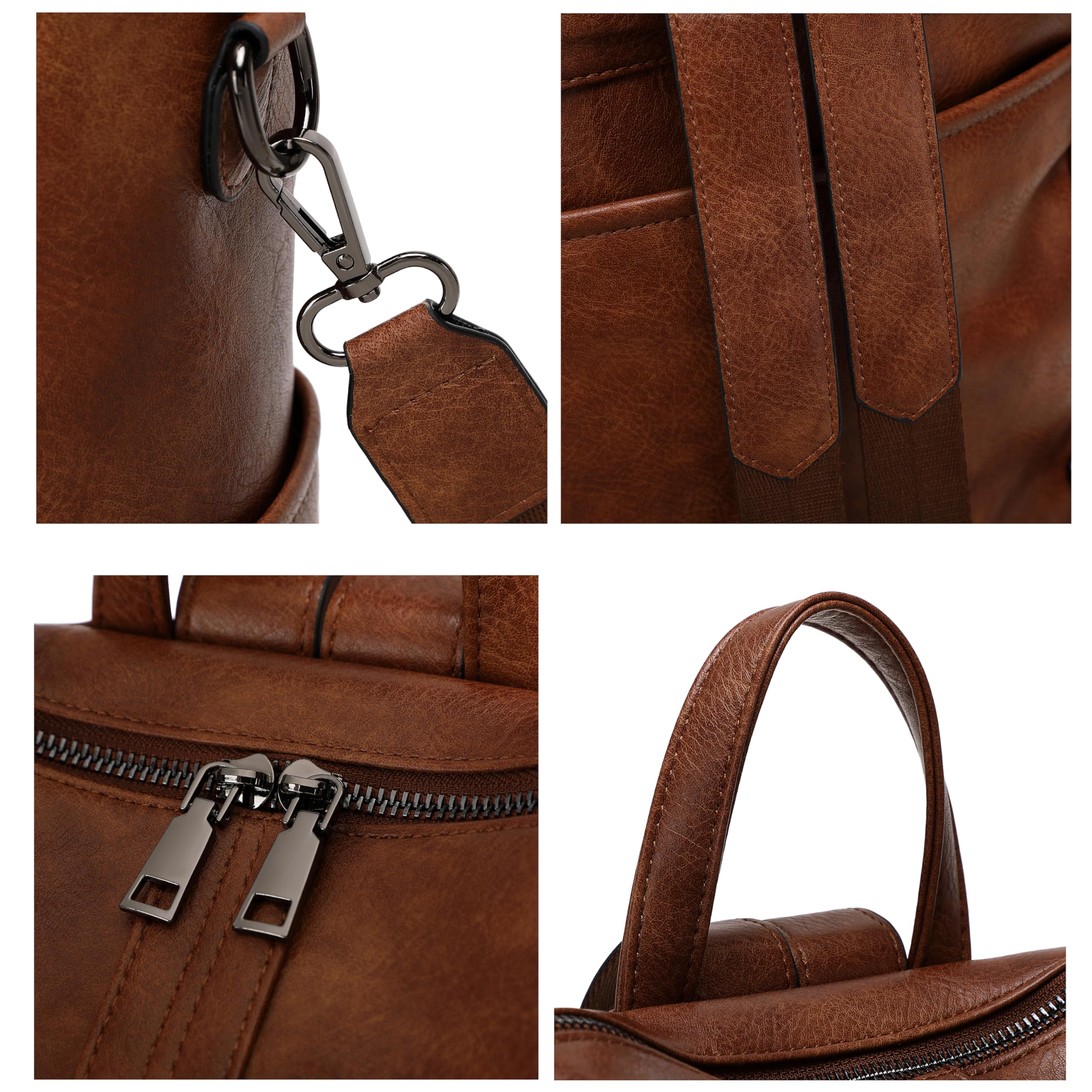 Stylish Vegan Leather Backpack Purse for Women - Multipurpose Travel & Daily Use Shoulder Bag | Perfect for Work, School & Commuting