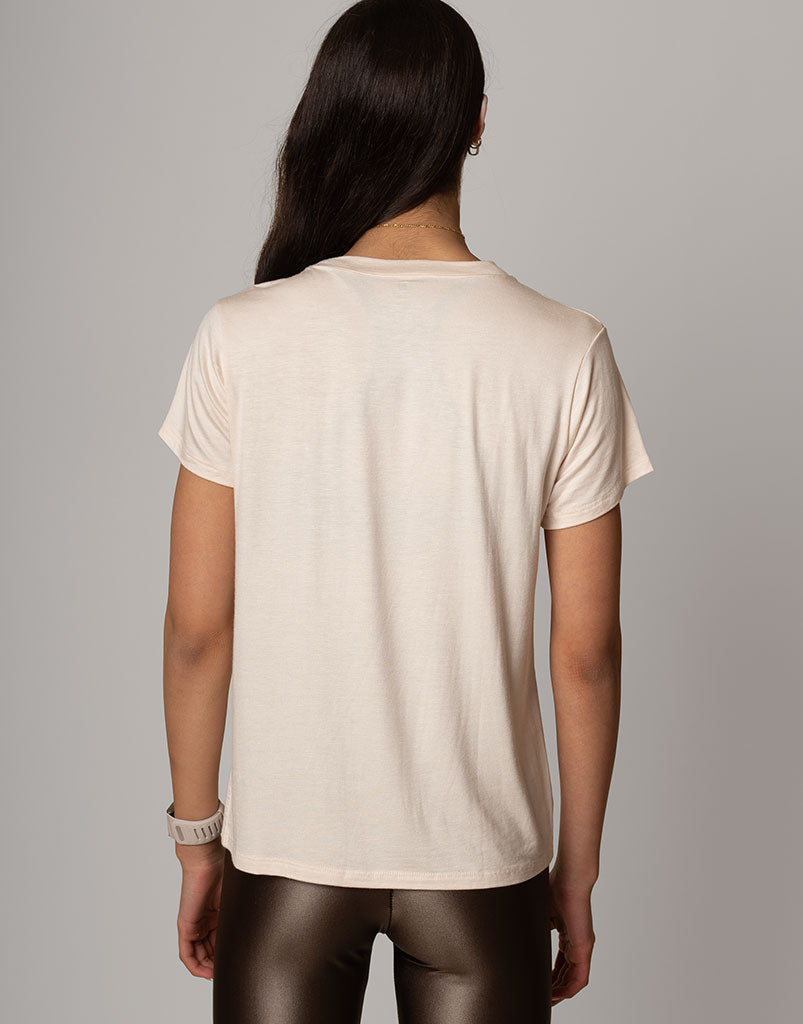 HOTWORX Classic Vanilla T-Shirt - Comfortable Cotton Tee for Workouts, Yoga & Casual Wear | Men's & Women's Fitness Apparel