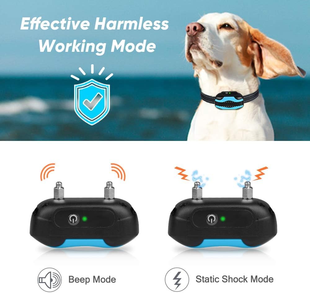 PcEoTllar Rechargeable Electric Dog Fence System - 656ft Wireless & Underground Boundary with Waterproof Collar Receiver | Safe Pet Containment for Backyard, Garden & Large Properties