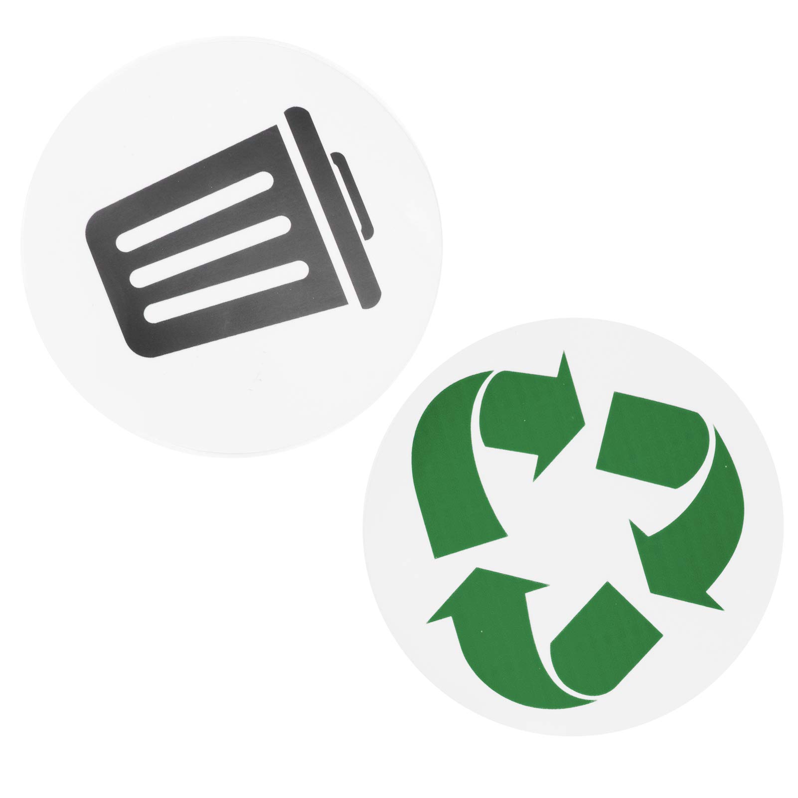 18 Pcs Self-Adhesive Bin Stickers - 9 Trash Can Signs & 9 Recyclable Labels for Waste Sorting | Perfect for Home, Office & Public Recycling Bins