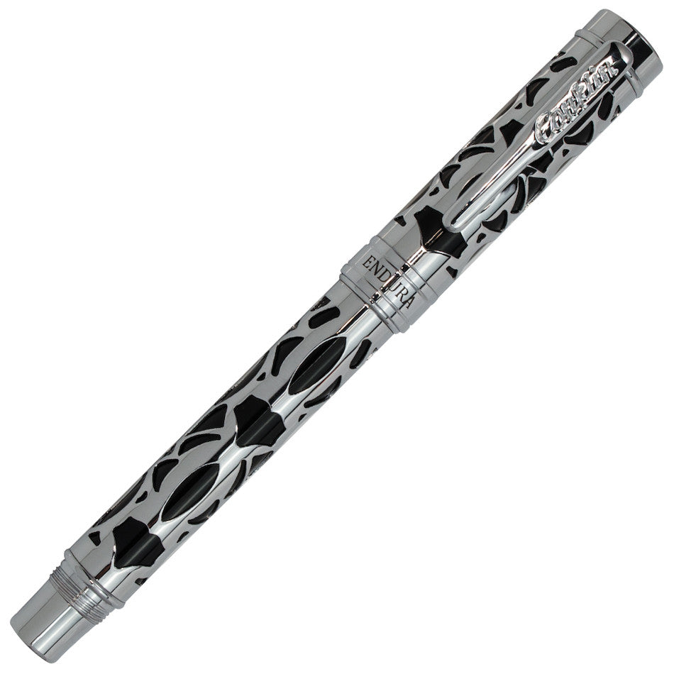 Conklin Endura Deco Crest Fountain Pen - Black Luxury Writing Pen for Calligraphy, Journaling & Gifts - Premium Nib for Smooth Writing Experience