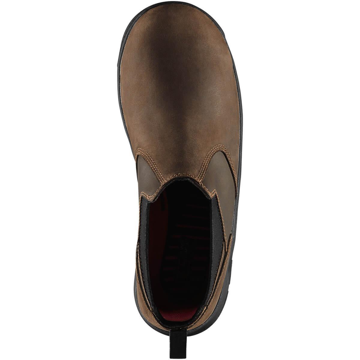 Crafter Romeo 3 Soft Toe Work Boots for Men - Brown Leather Safety Shoes with Slip Resistant Outsole - Perfect for Construction, Warehouse & Outdoor Work
