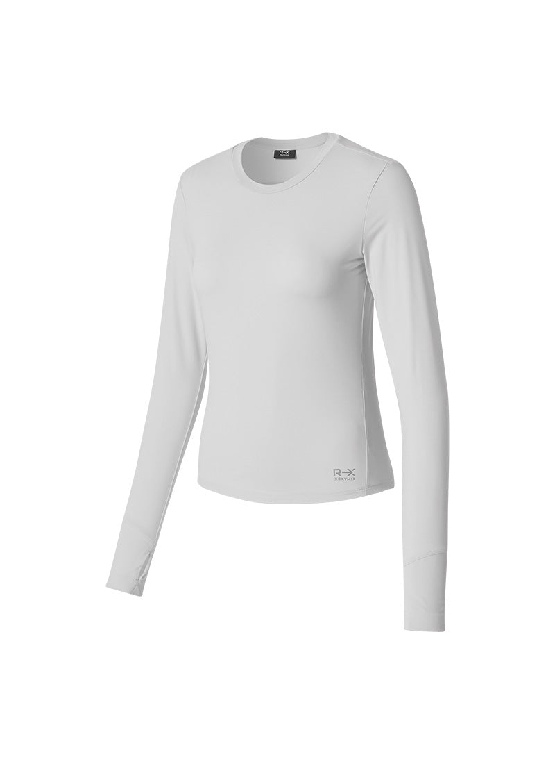 RX Mesh Mix Finger Hole Long Sleeve Workout Shirt - Breathable Gym Top for Women & Men - Perfect for Yoga, Running & Outdoor Sports