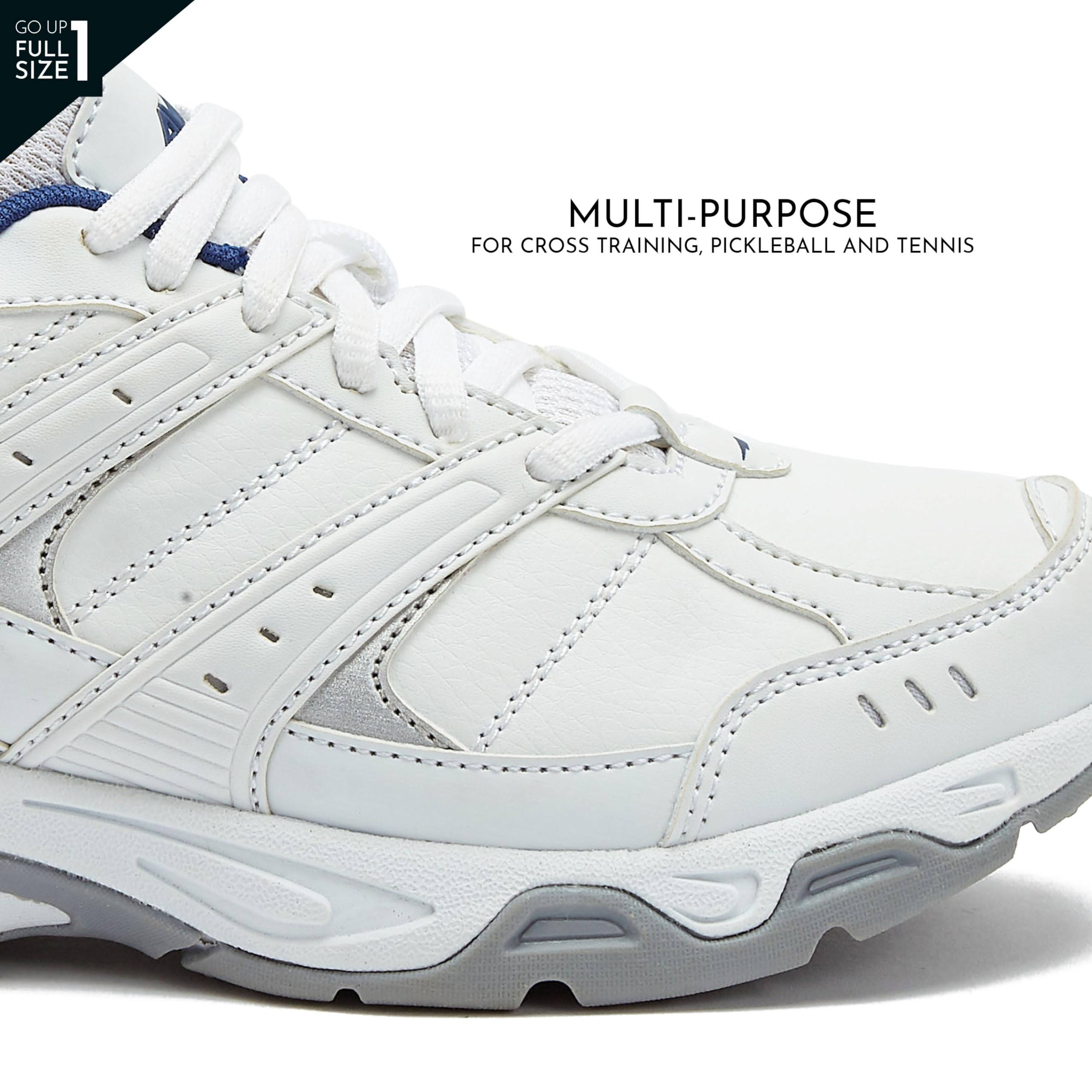 Avia Verge Women's Sneakers - Lightweight Tennis, Court, Cross Training & Pickleball Shoes for Women with Arch Support | Classic Black & White Walking Shoes | Wide & Medium Width Options | Perfect for Gym, Workouts & Casual Wear