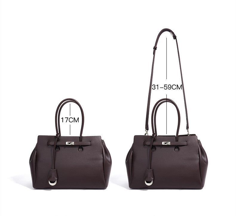 Premium Genuine Leather Work Tote Bag for Women - Professional Office Laptop Briefcase - Spacious & Stylish Business Handbag for Work, Travel & Daily Commute